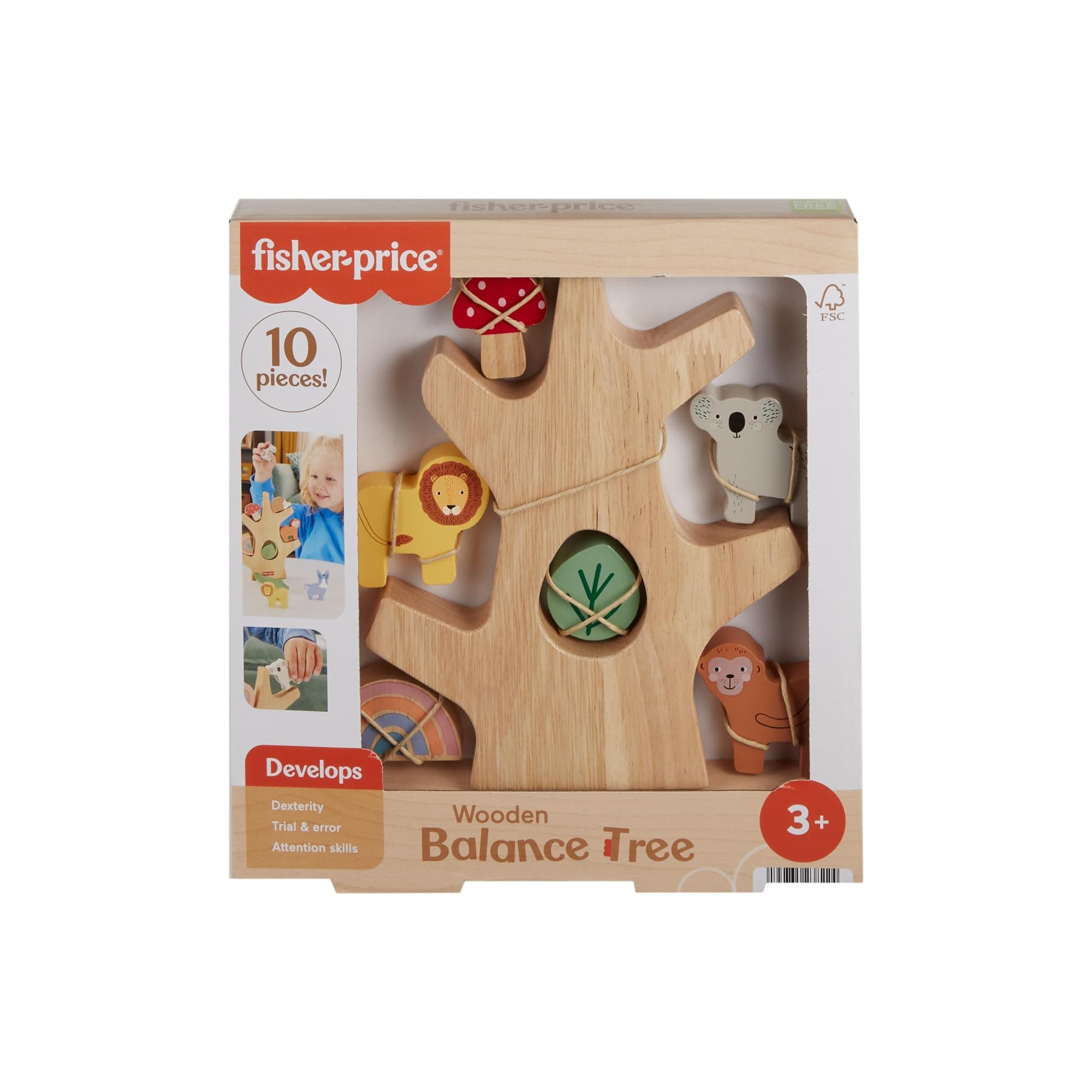 Дървена играчка за баланс Fisher Price, дърво