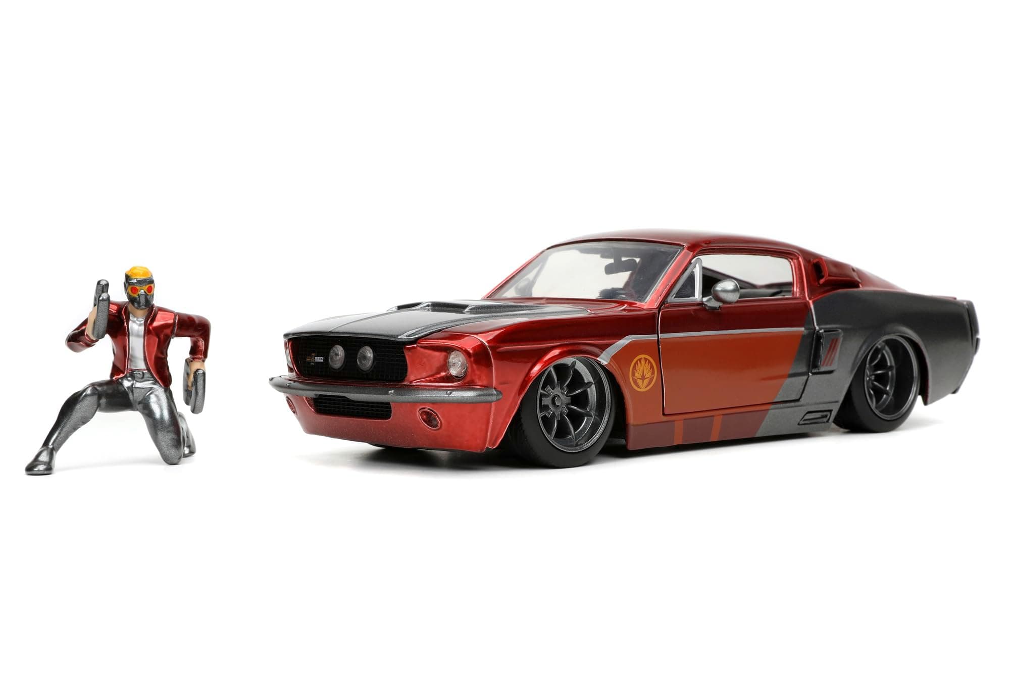 Кола с фигурка Jada Marvel Star Lord 1967 Ford Mustang 1:24