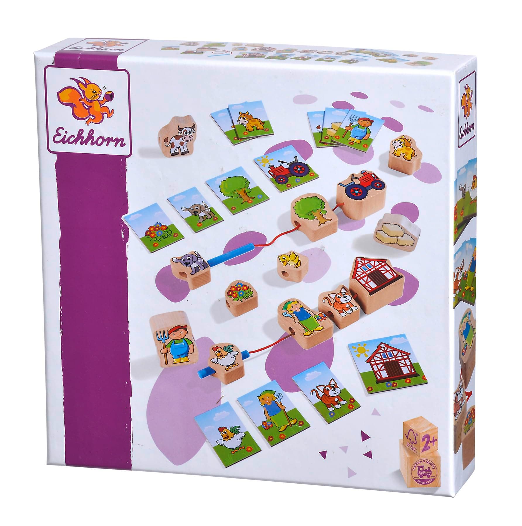Игра за нанизване Eichhorn, ферма с 13 части