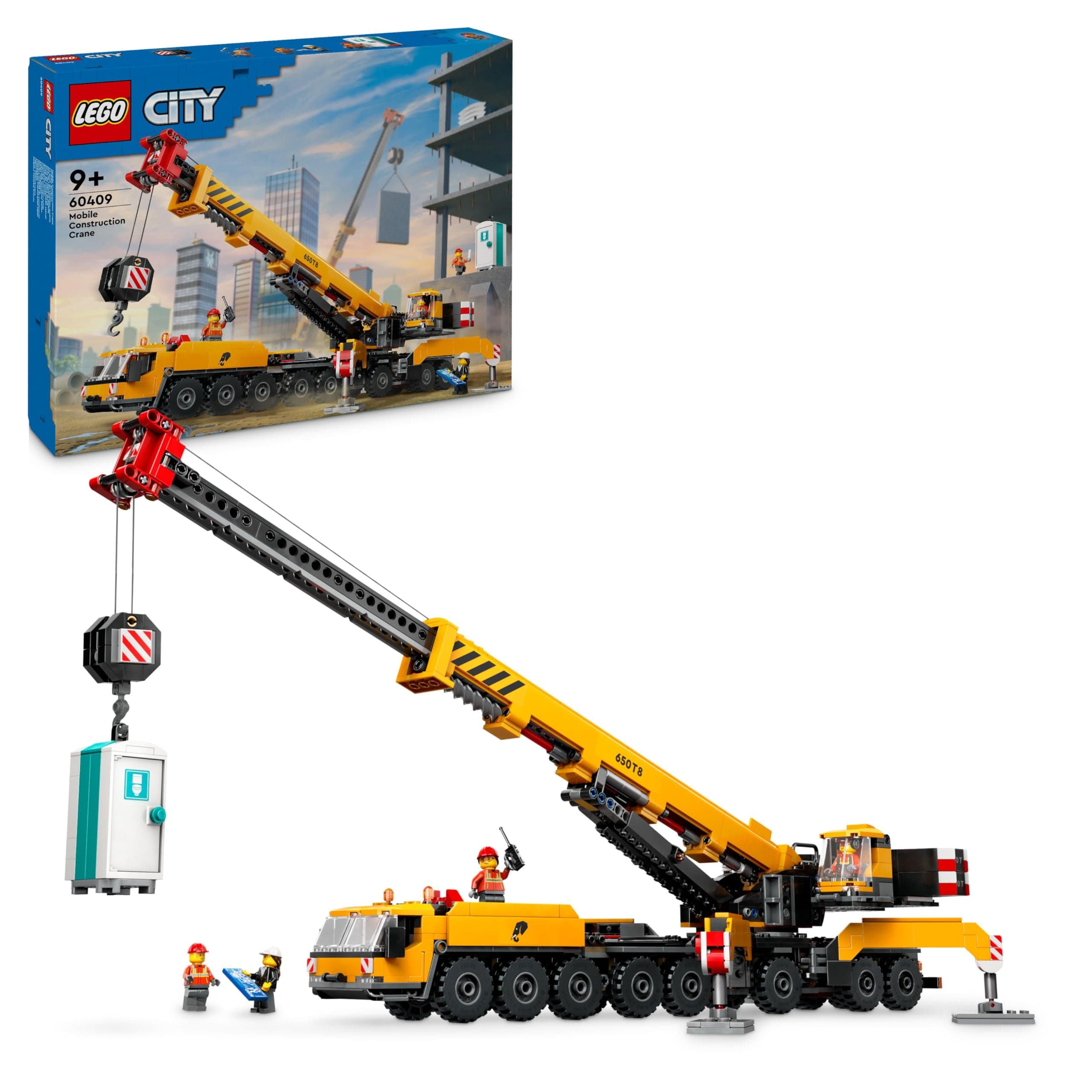 LEGO® City 60409 - Жълт подвижен строителен кран