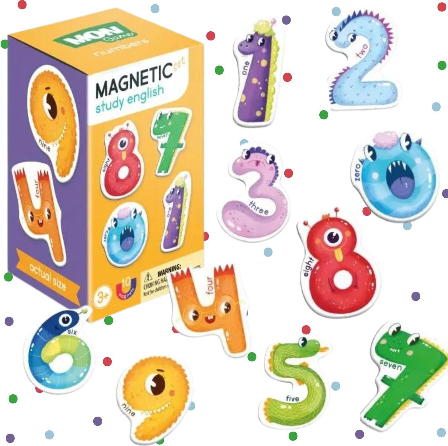 Магнитна игра 10 части Dodo - Цифри