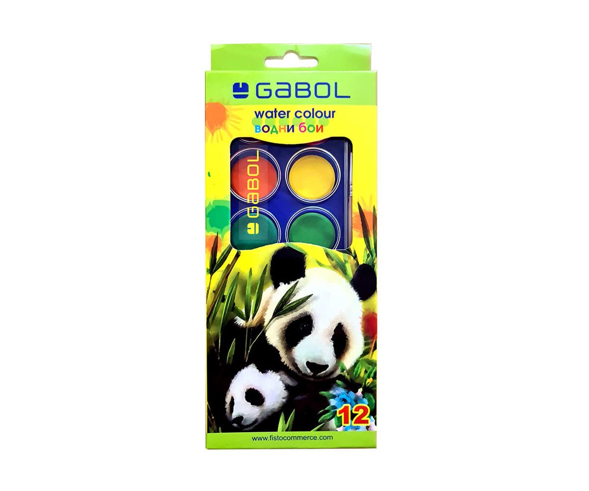 Водни бои Gabol, 12 цвята