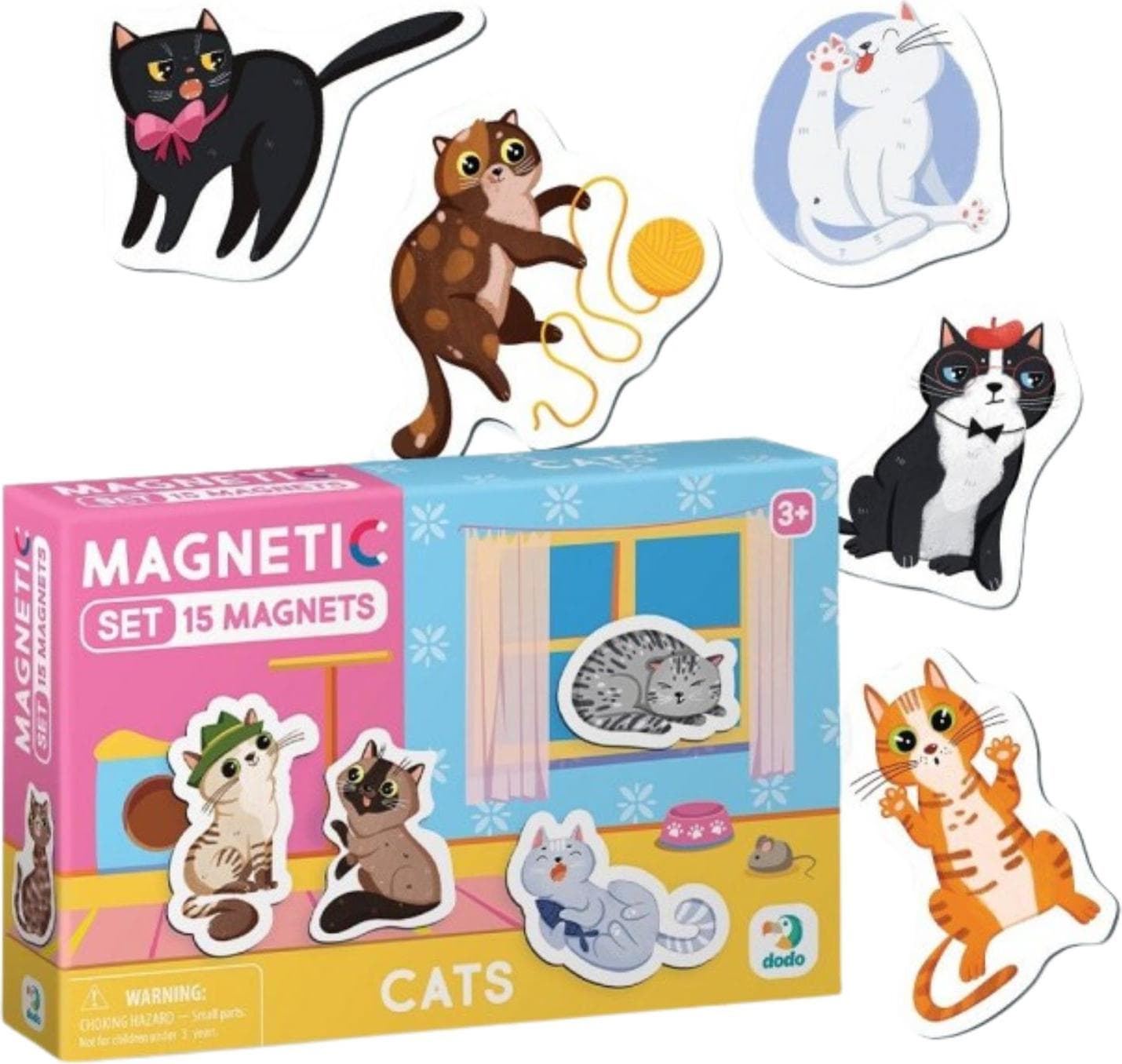 Магнитна игра 15 части Dodo - Котки