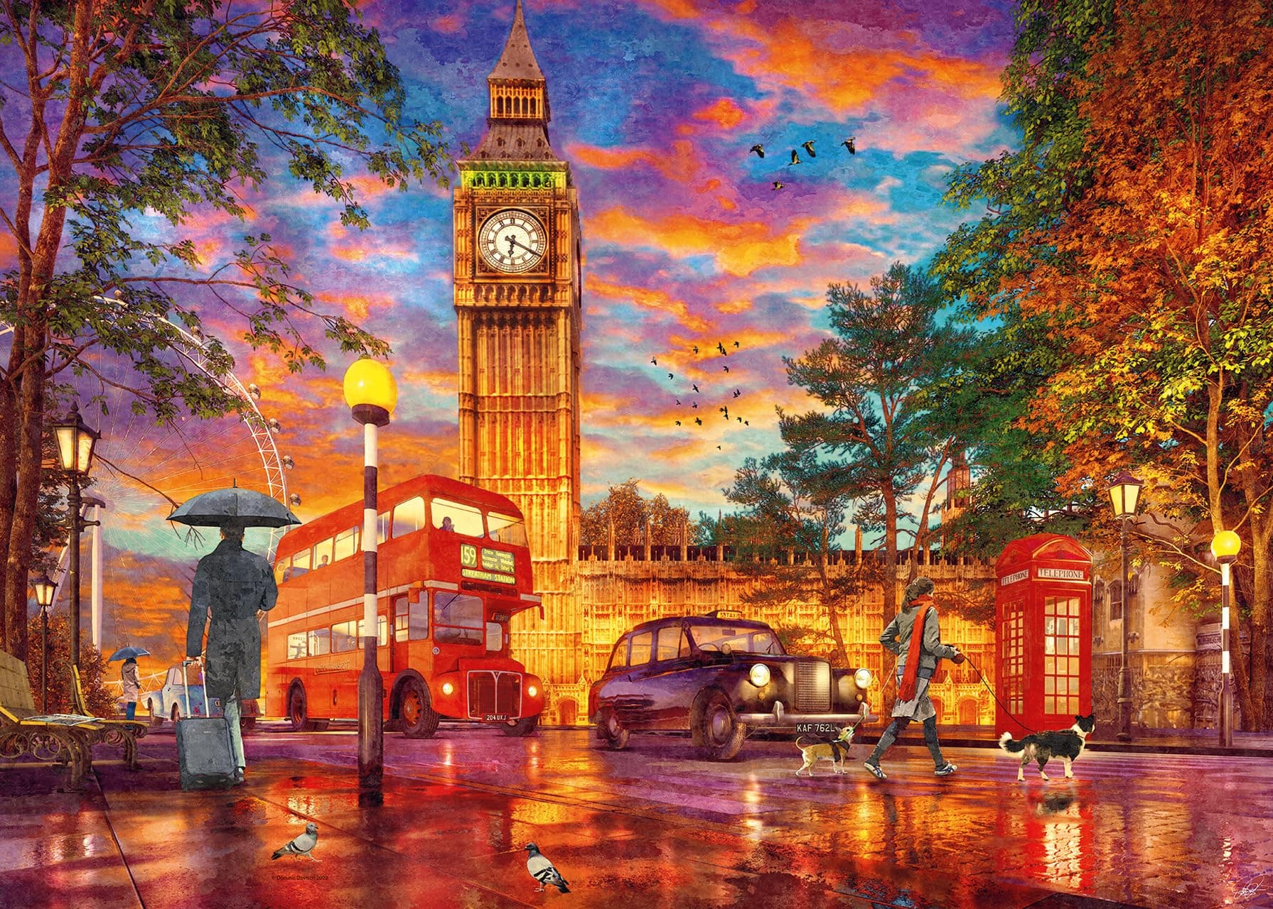 Пъзел Ravensburger 1000 ел. - Залез в Лондон