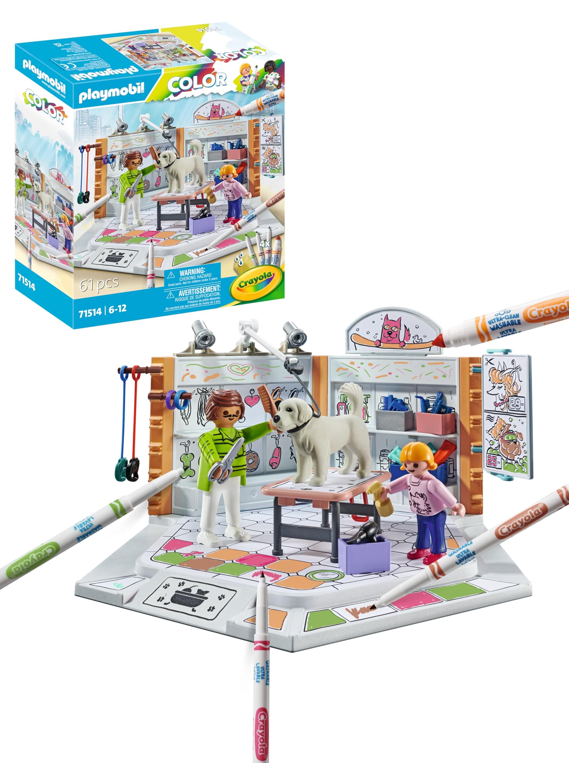 Playmobil - Салон за кучета с цветни маркери