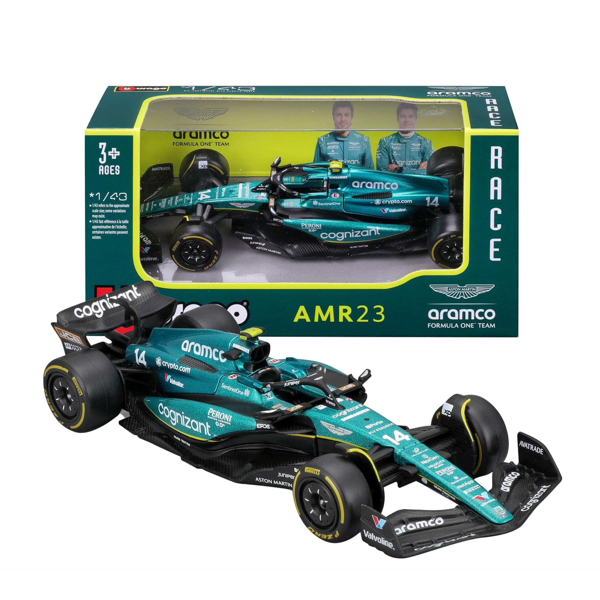 Bburago Race - модел на кола 1:43 - Aston Martin AMR23