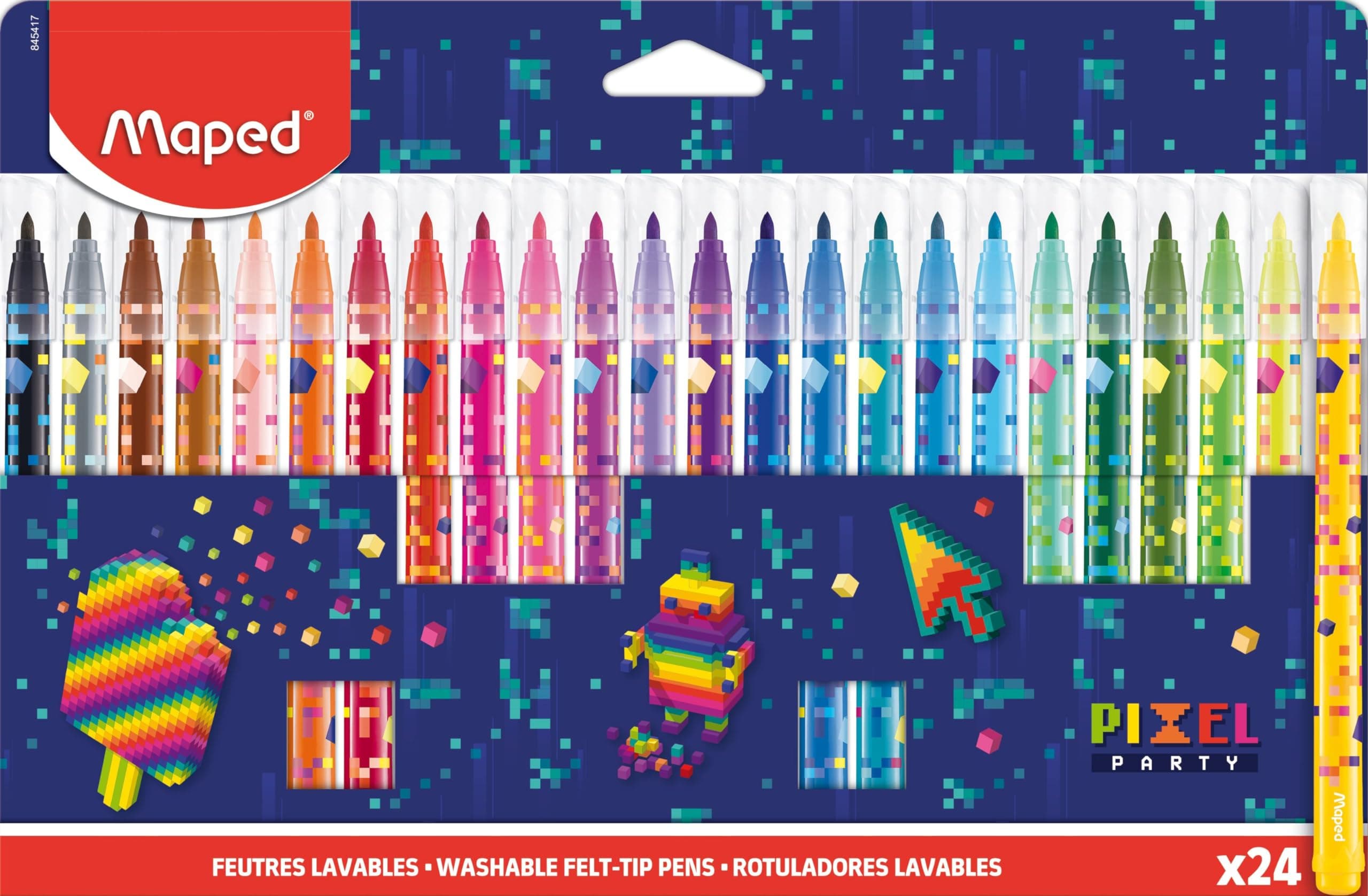 Флумастери MAPED Color peps Pixel Party, 24 цвята