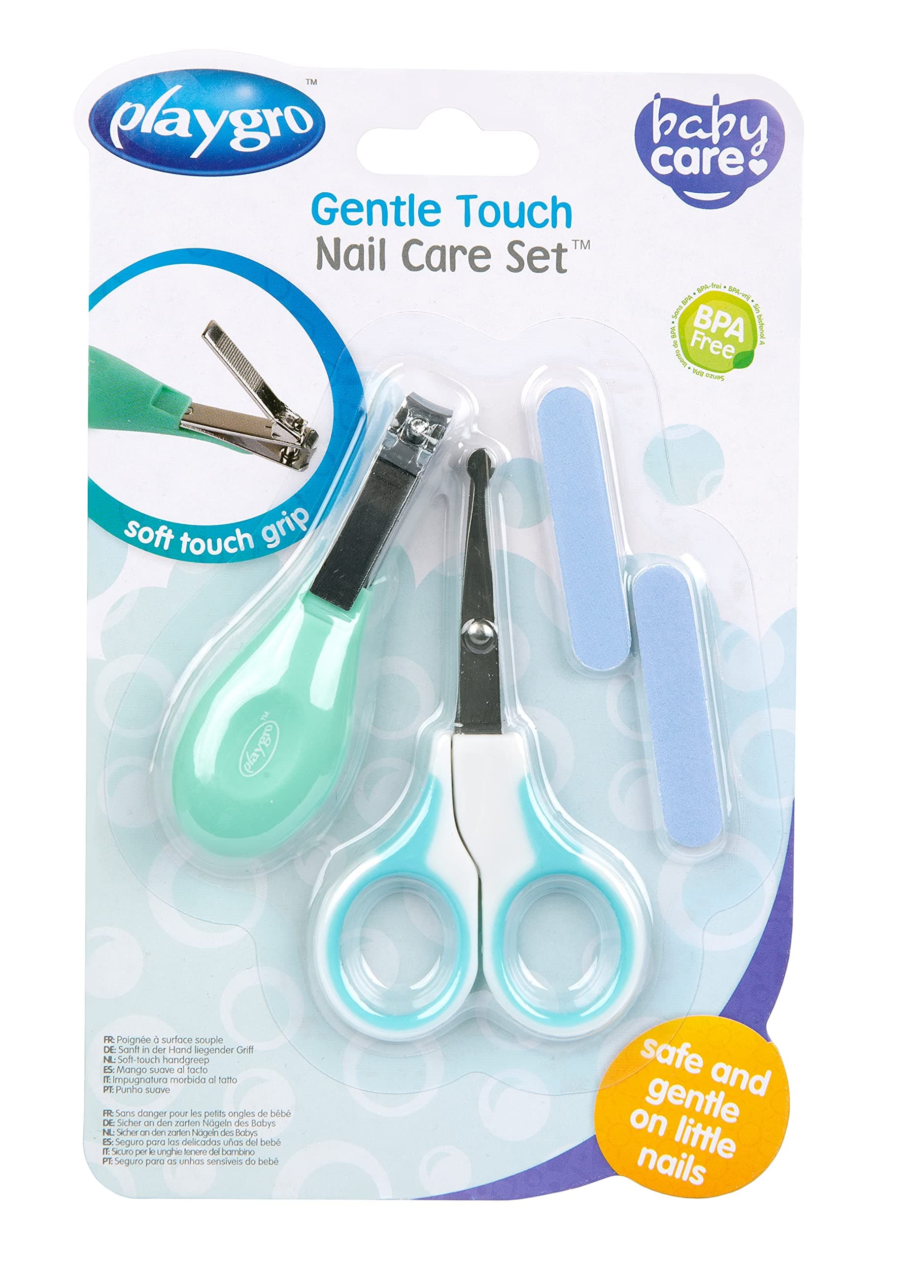 Комплект грижа за ноктите Playgro, Gental Touch, 0м+