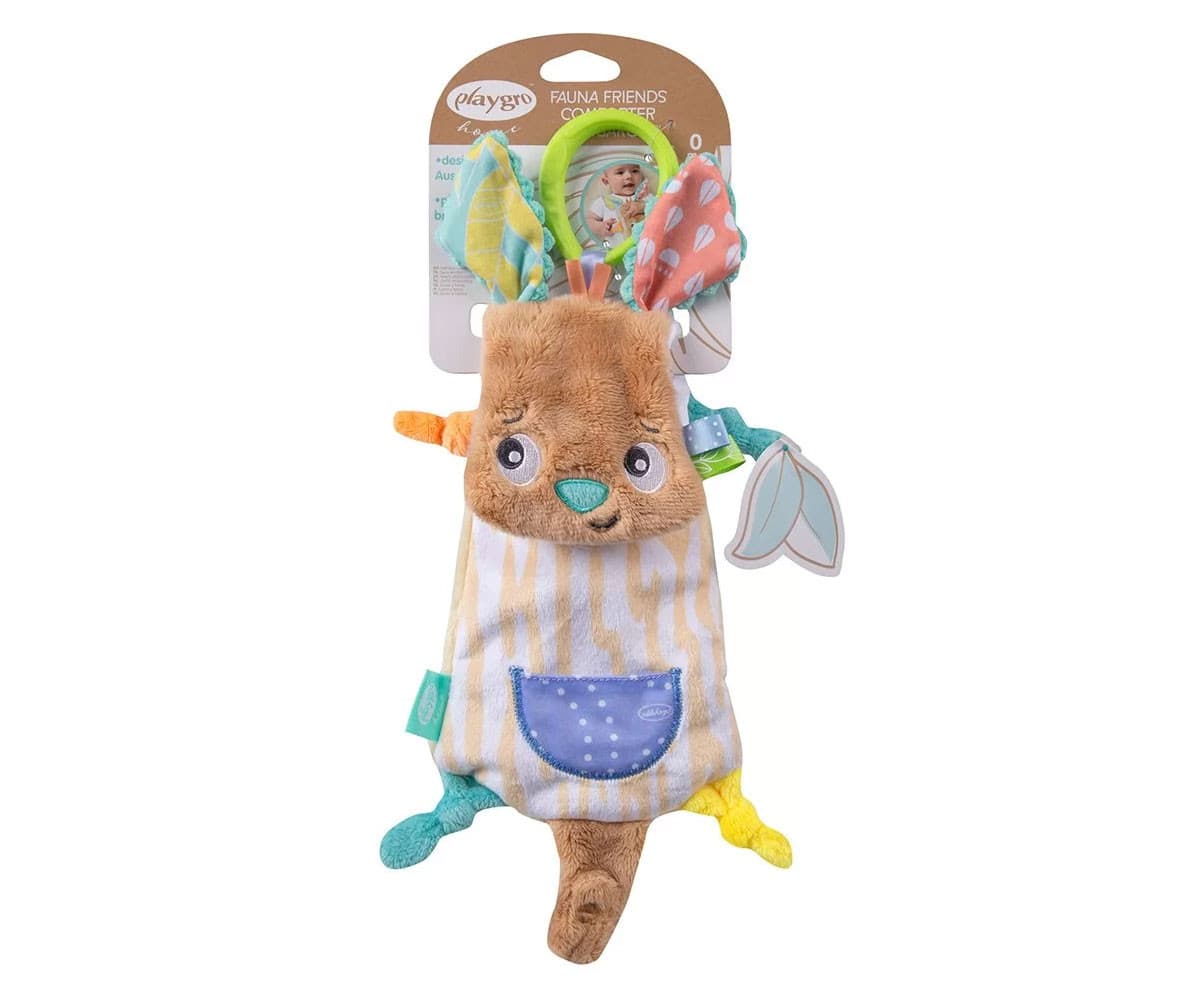 Мека кърпичка за гушкане кенгуру Playgro Fauna Friends, 0м+