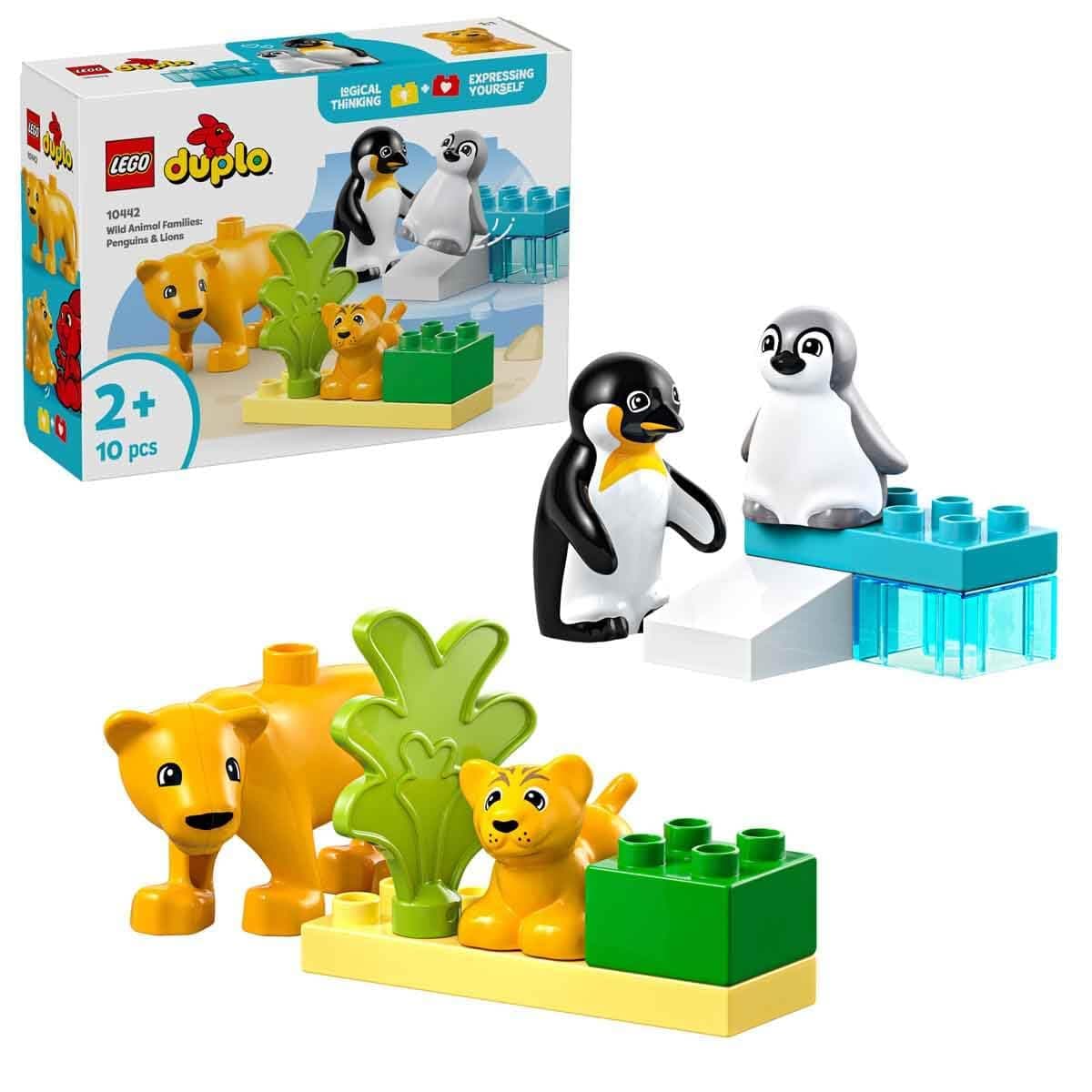 LEGO® DUPLO 10442 - Семействата на дивите животни: Пингвини и лъвове