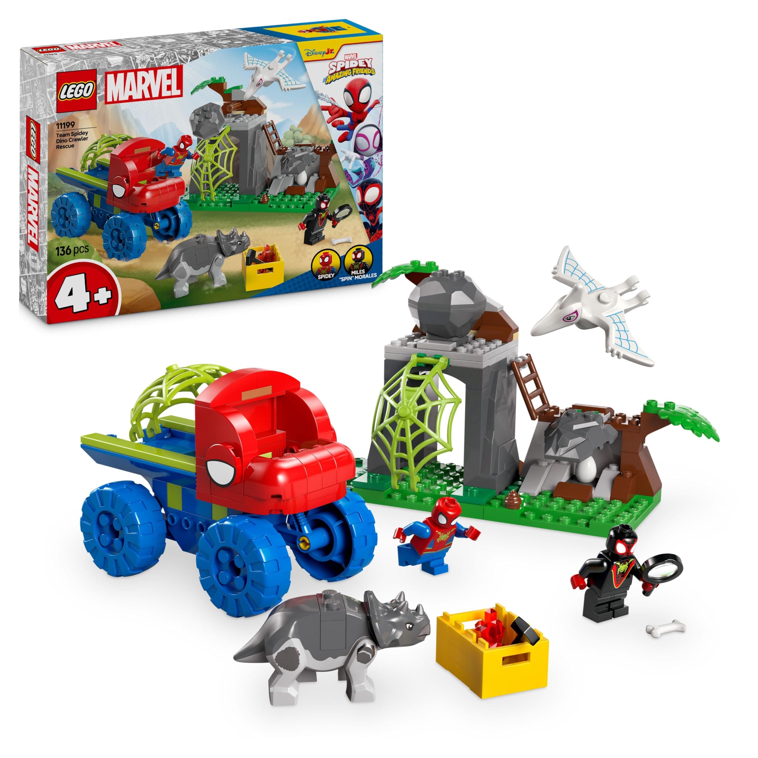LEGO® Spidey 11199 - Спасителна дино машина на отбора на Спайди