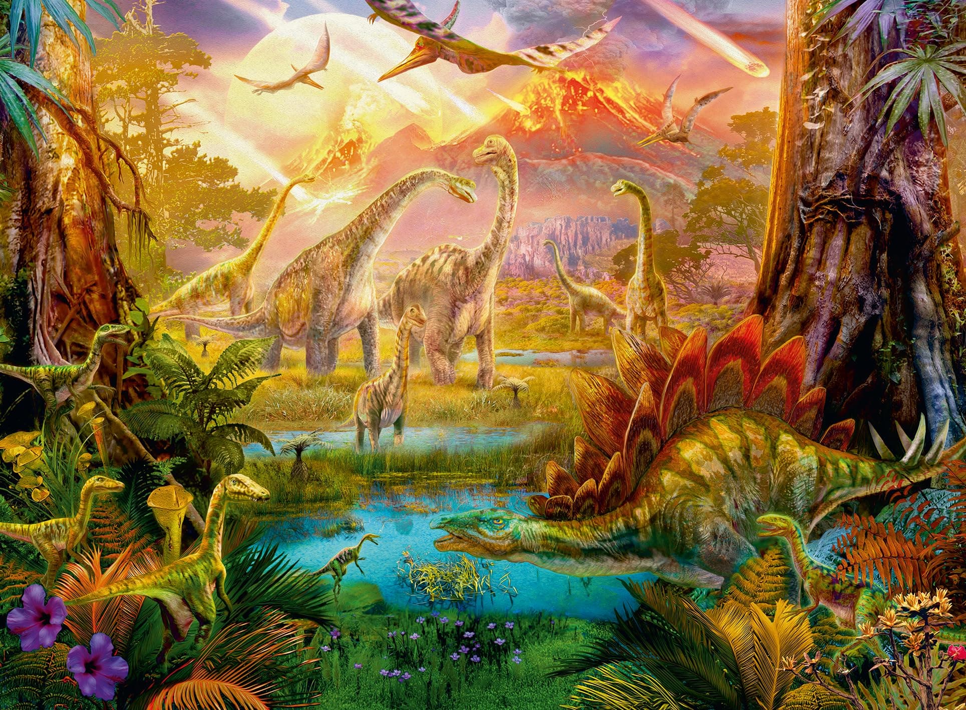 Пъзел Ravensburger 500 ел. - В страната на динозаврите