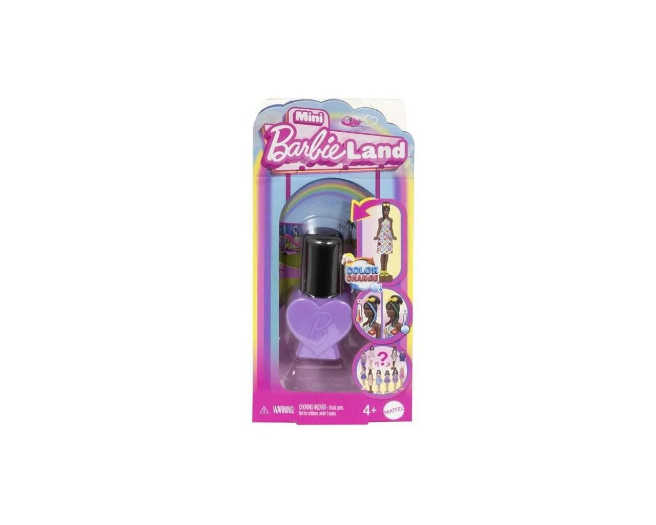 Кукла Mini Barbie Land - Лак за нокти с кукла изненада 3.8 см, асортимент
