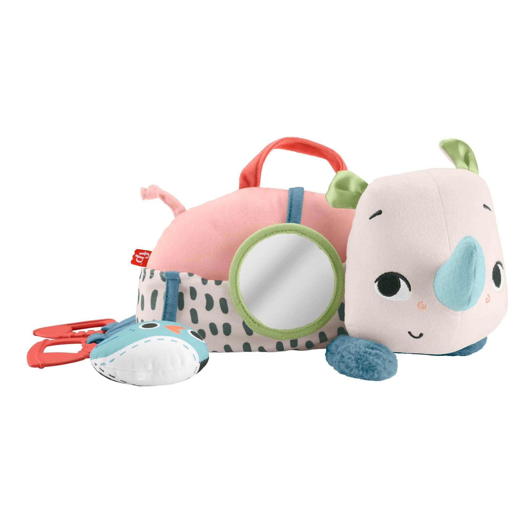Играчка носорог Fisher Price, за игра по коремче