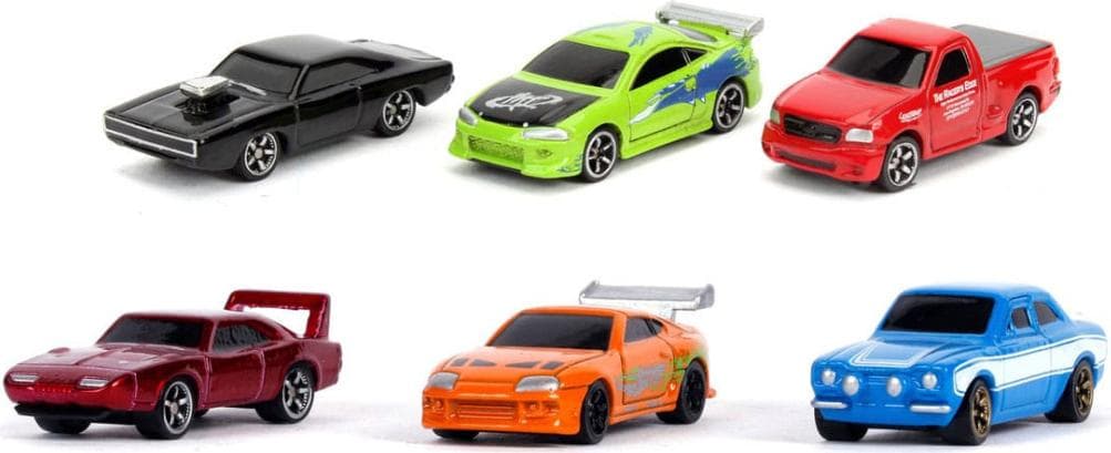 Метална нано кола Jada - Fast & Furious, асортимент, 4 см