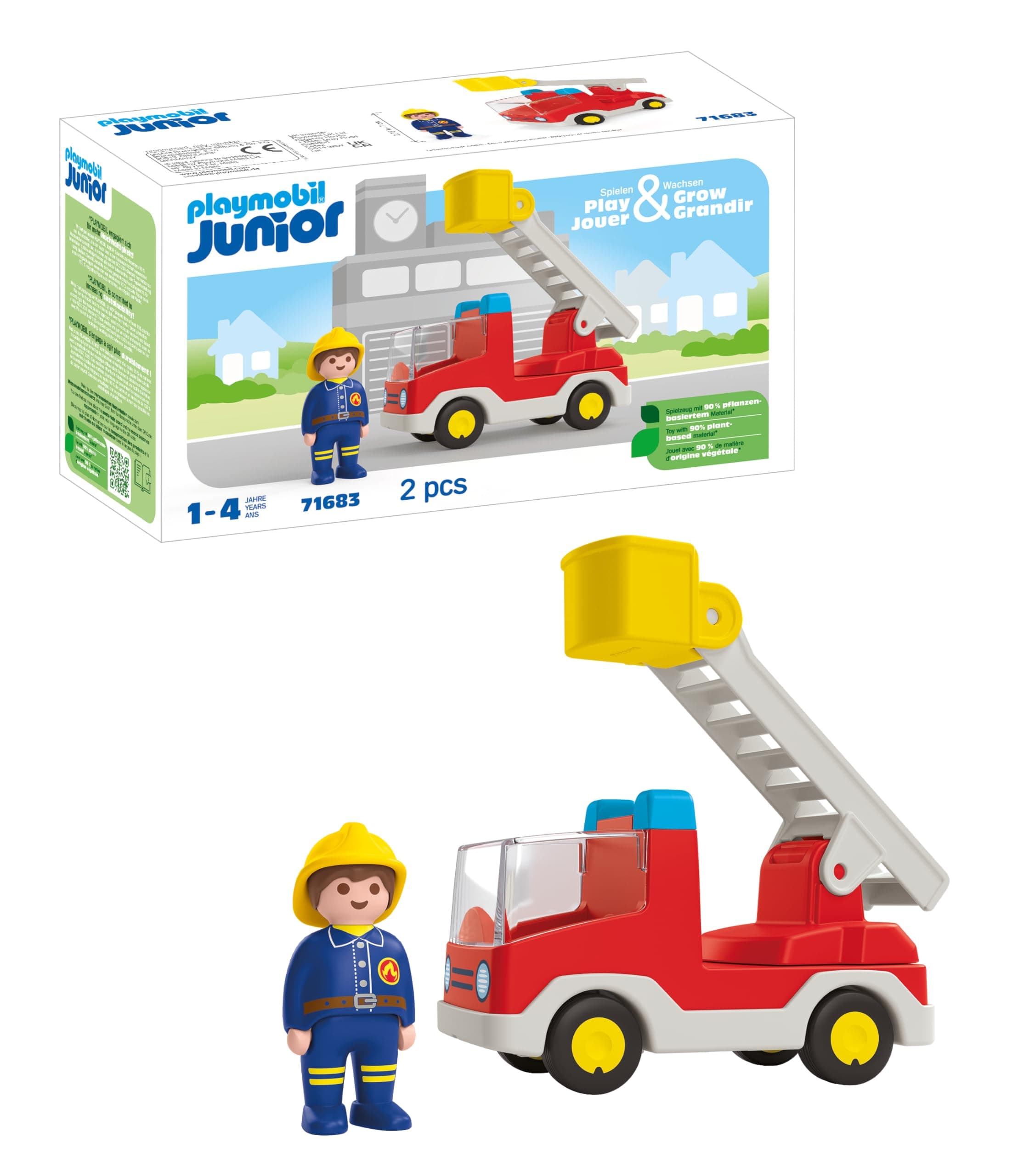 Playmobil - Junior: Пожарна кола със стълба