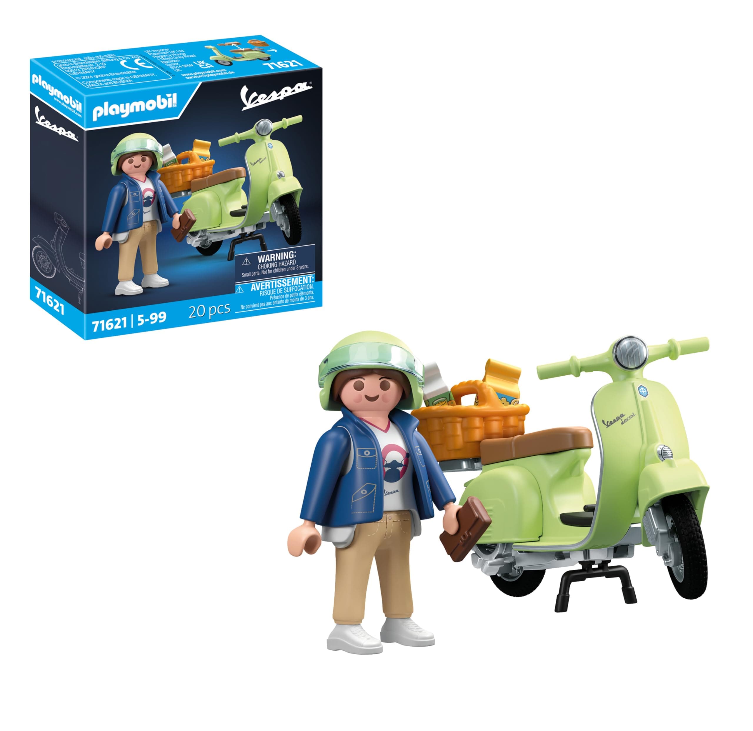 Playmobil - 1969 Vespa 150 Sprint Veloce, светло зелено