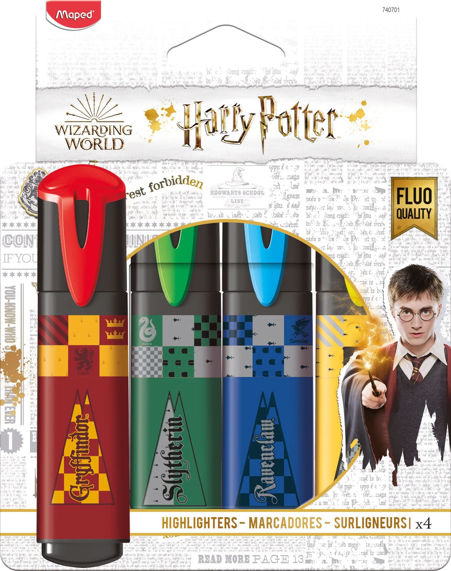 Текст маркери MAPED Harry Potter, 4 цвята