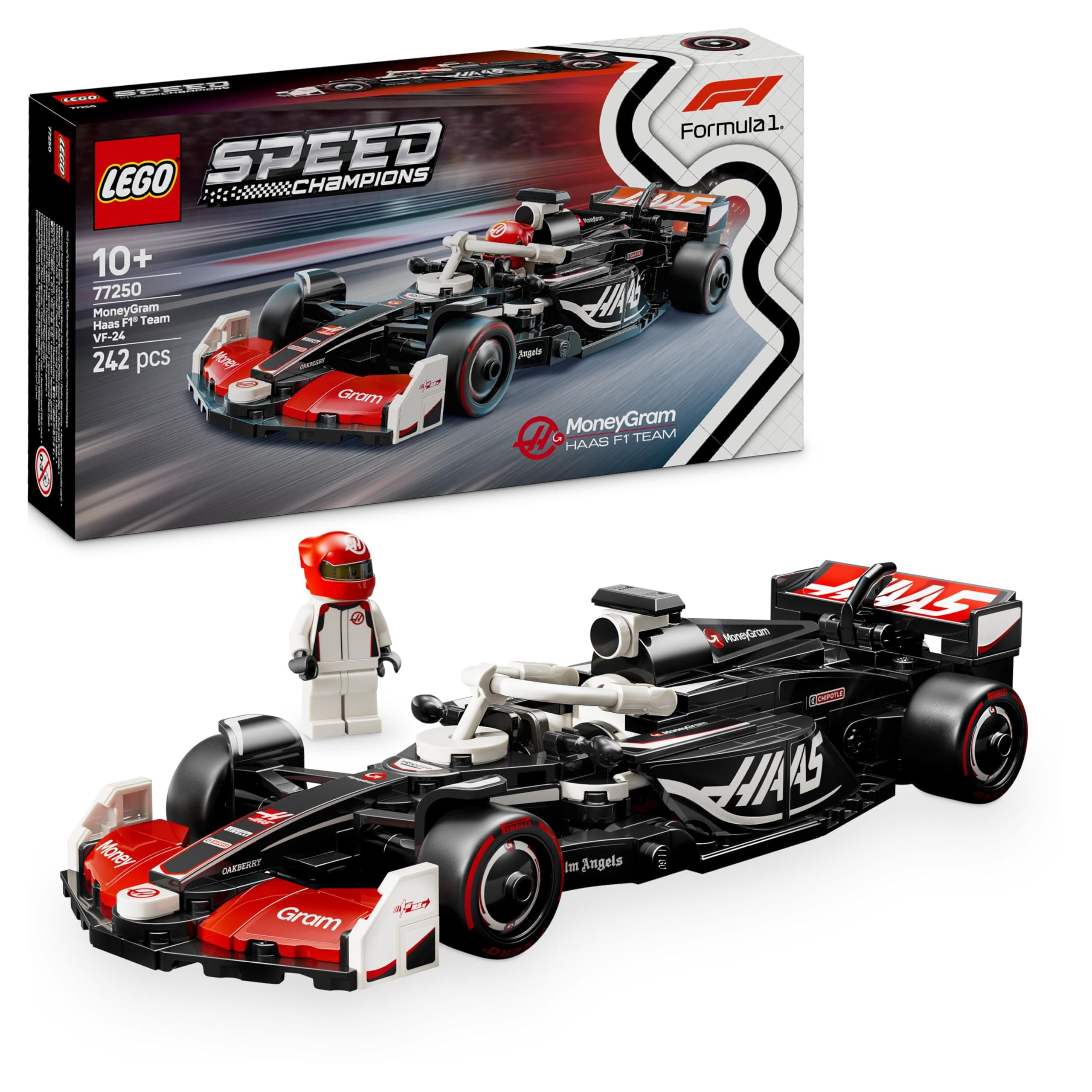 LEGO® Speed Champions 77250 - Болид MoneyGram Haas F1® Team VF-24