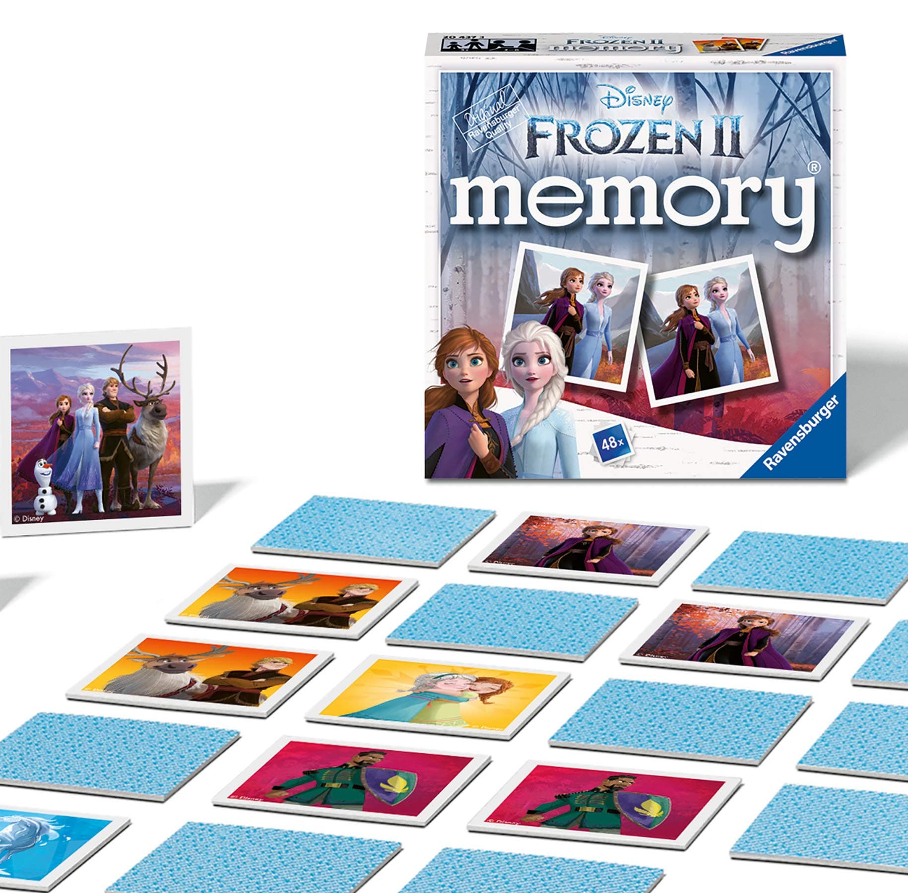 Игра Мемори карти 48 броя Ravensburger - Замръзналото кралство 2