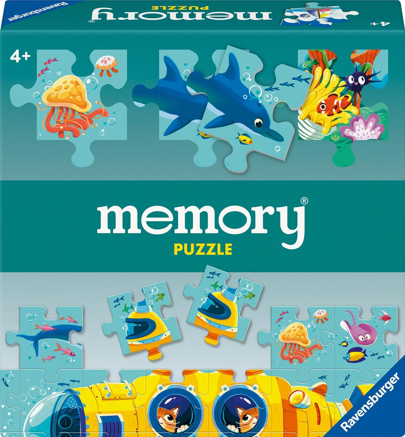 Настолна игра мемори пъзел Ravensburger - Подводен свят
