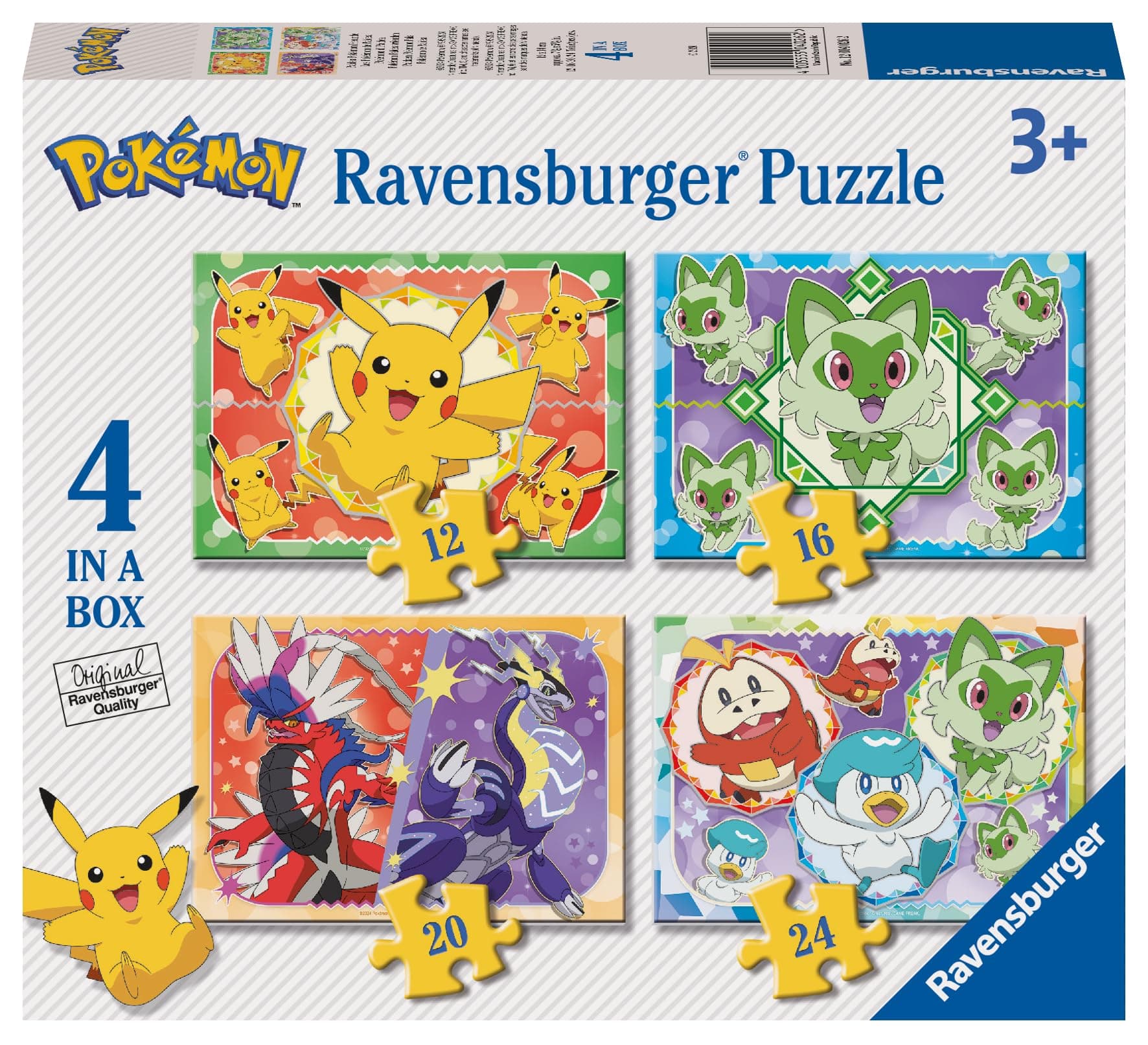 Пъзел Ravensburger 4-в-1: 12/16/20/24 ел. - Покемон