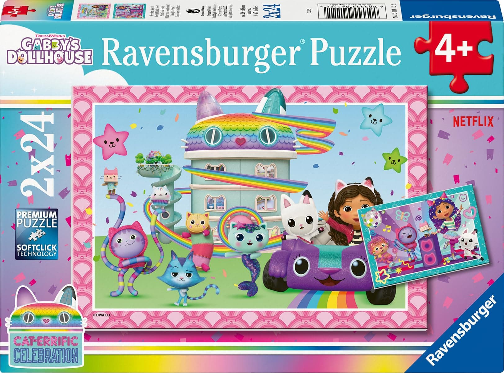 Пъзел Ravensburger 2x24 ел. - Gabby's Dollhouse
