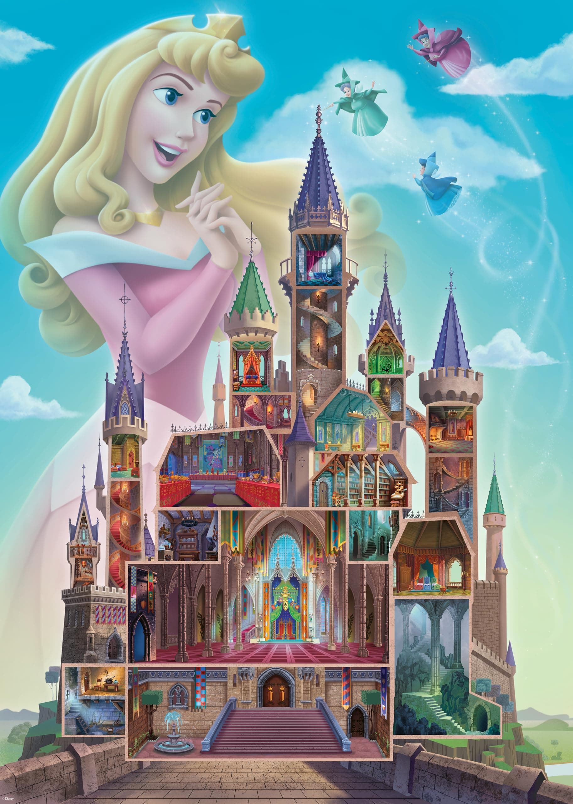 Пъзел Ravensburger 1000 ел. - Замъците на Дисни: Аврора