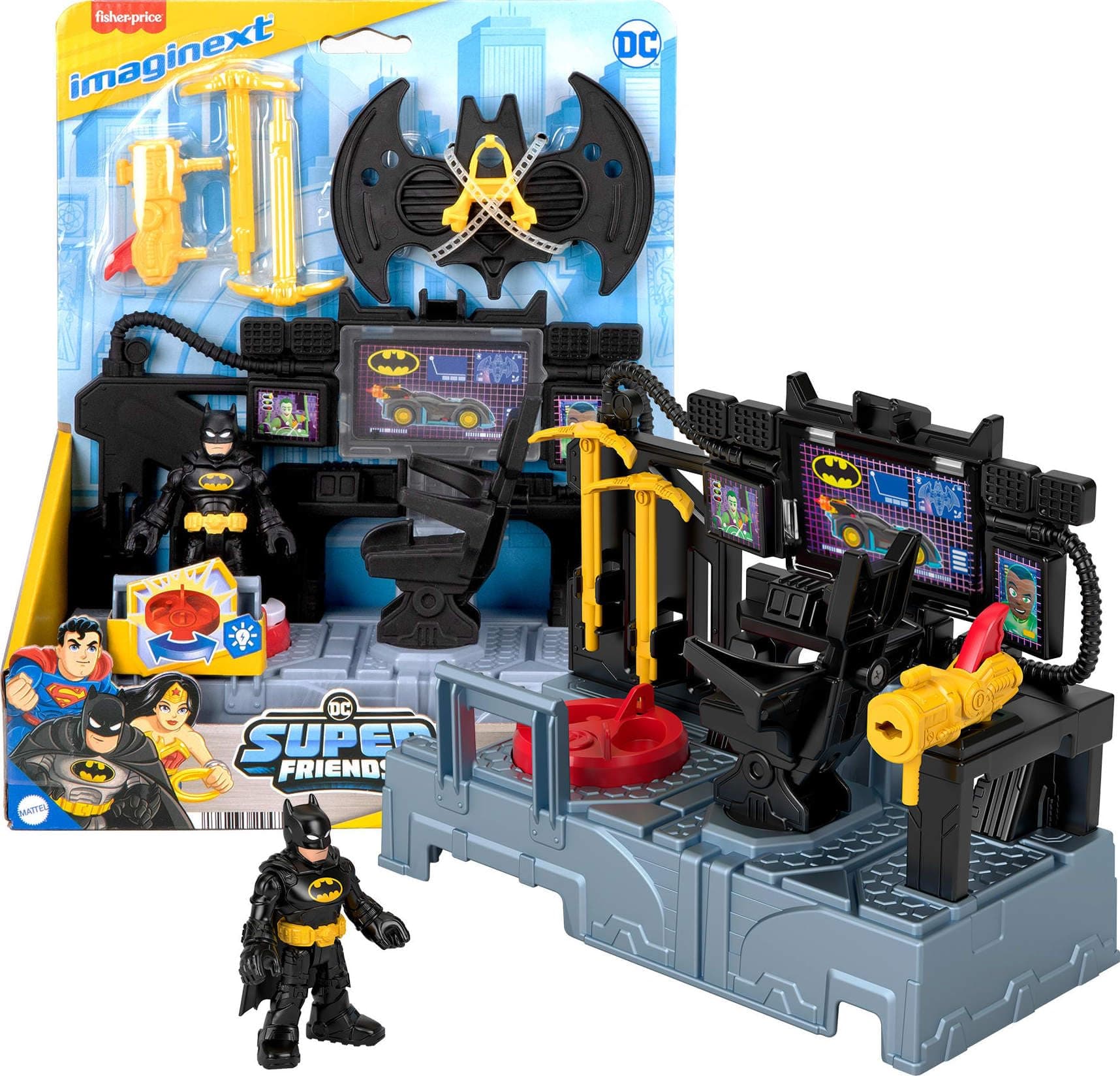 Imaginext Batman - Команден център с фигура на Батман със звук и светлина