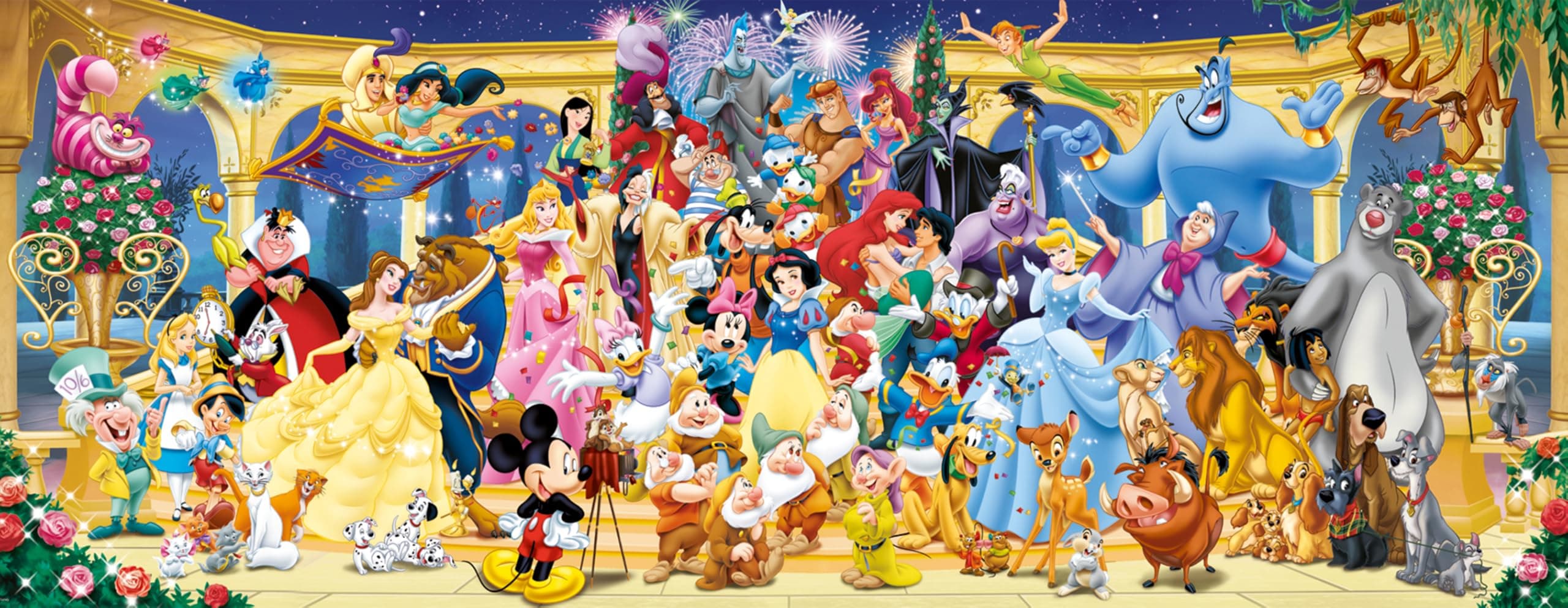 Пъзел Ravensburger панорама 1000 ел. - Групова снимка на Disney