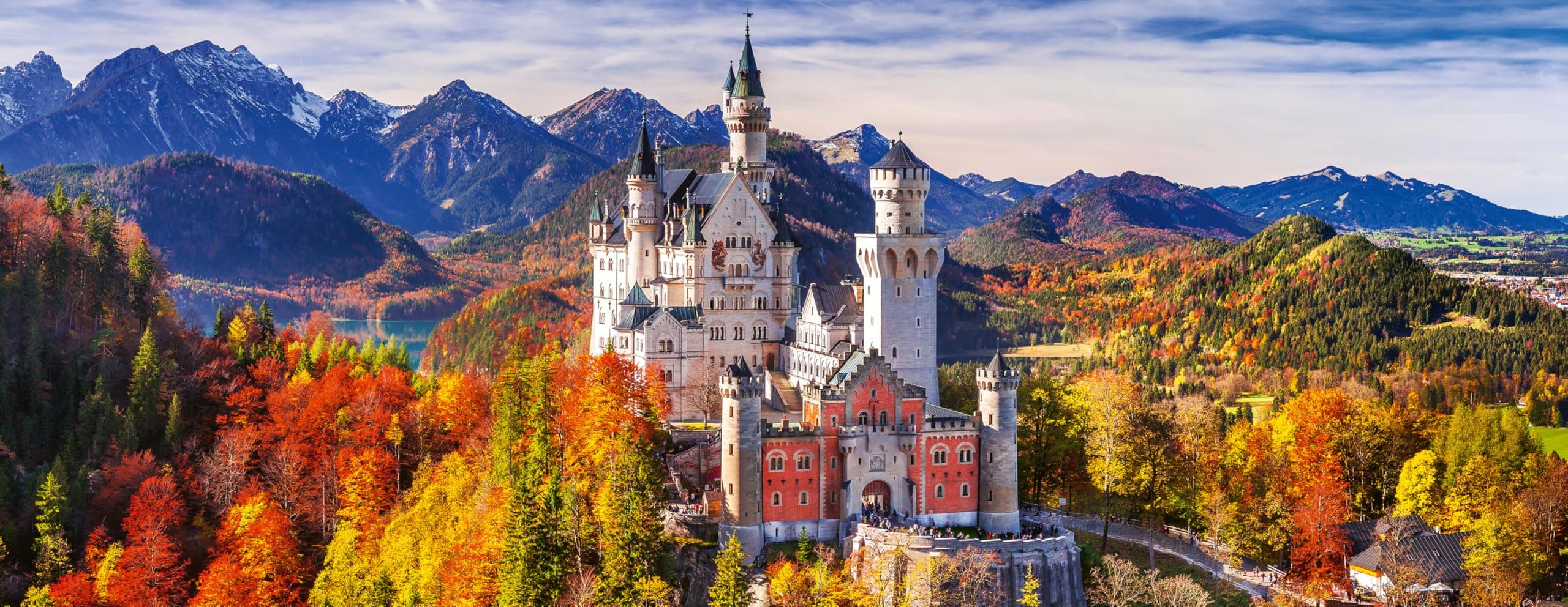 Пъзел Ravensburger панорама 1000 ел. - Замъкът Нойшванщайн, Бавария