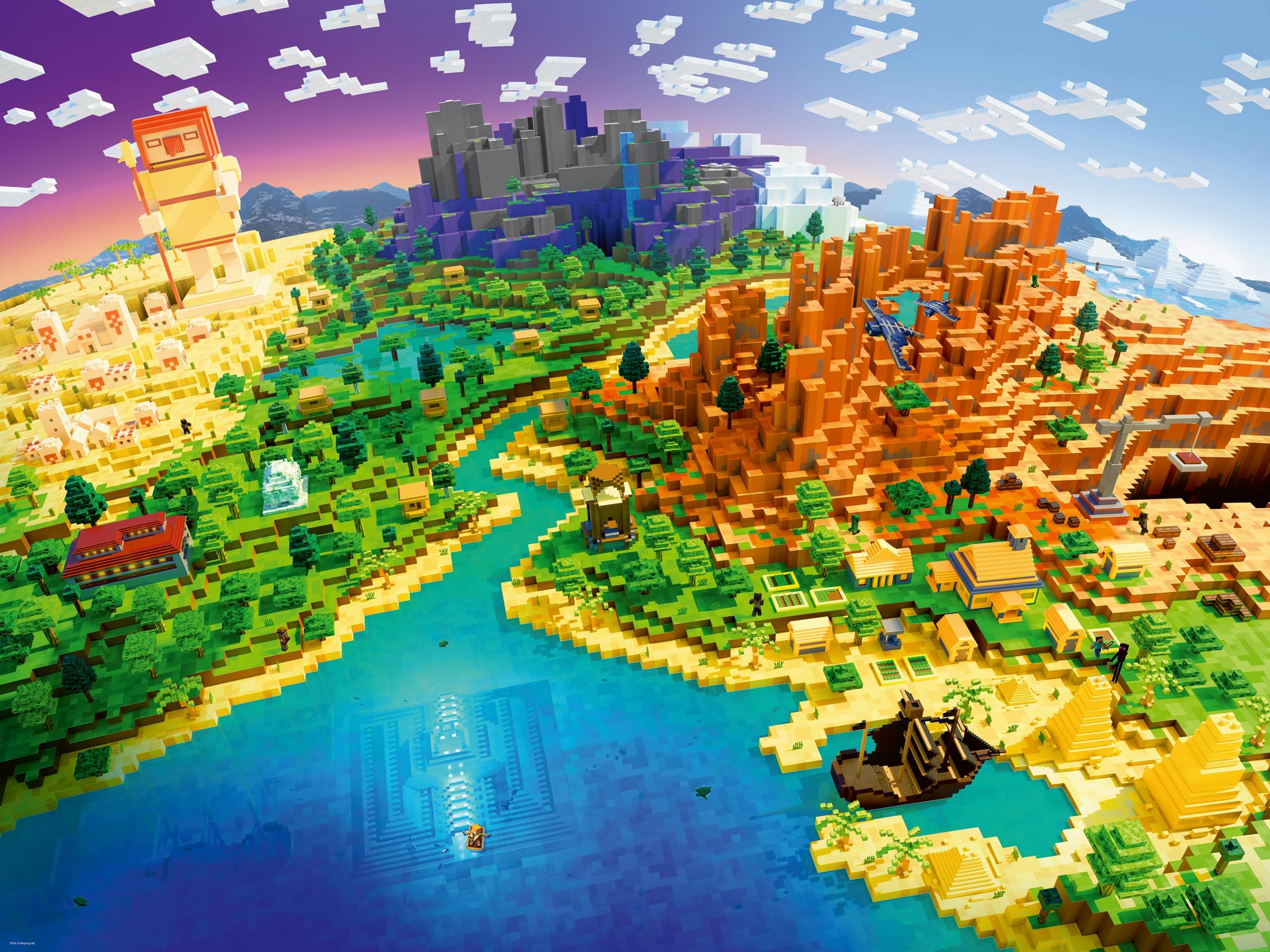 Пъзел Ravensburger 1500 ел. - Светът на Майнкрафт