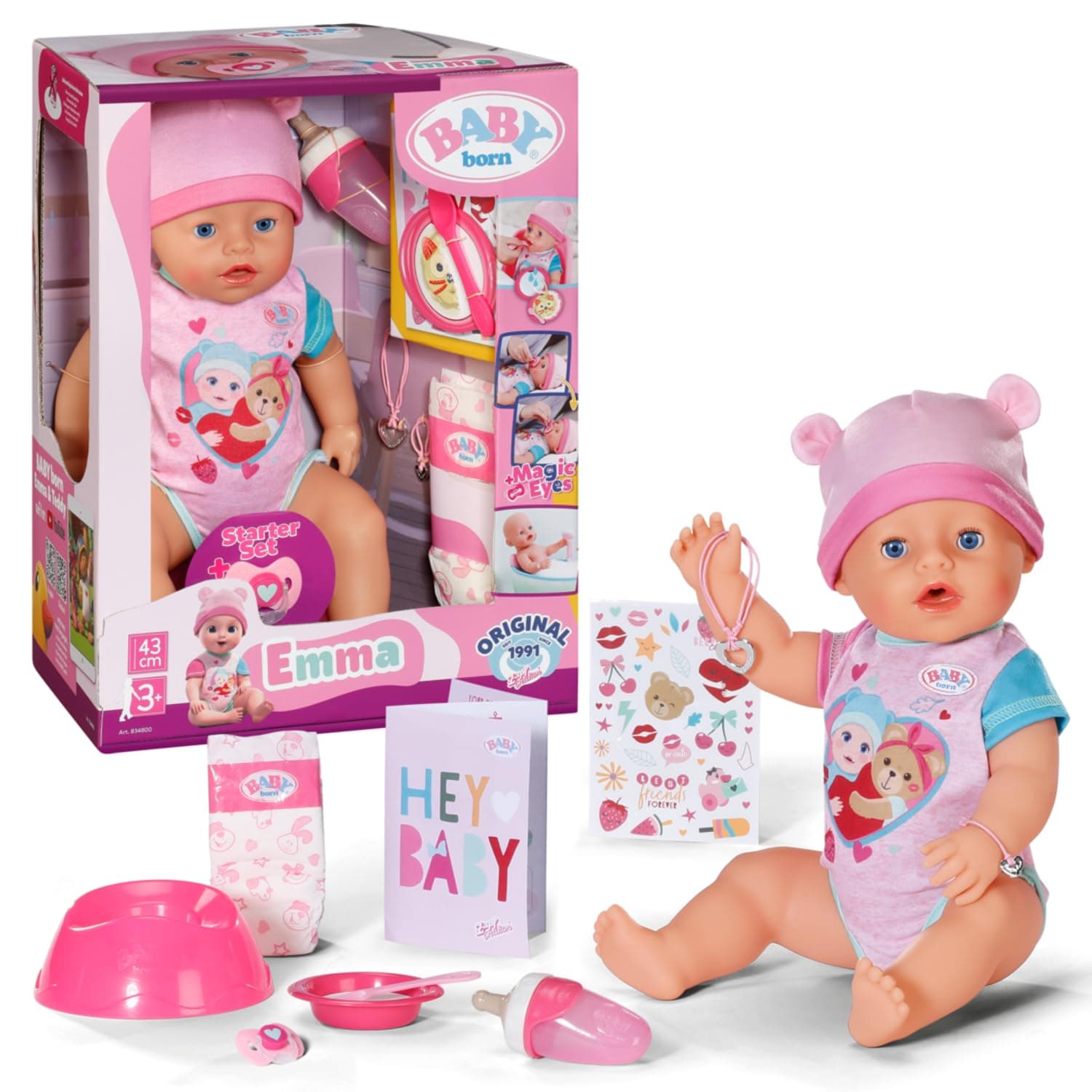 BABY Born - Интерактивно бебе с аксесоари, Емма, 43 см