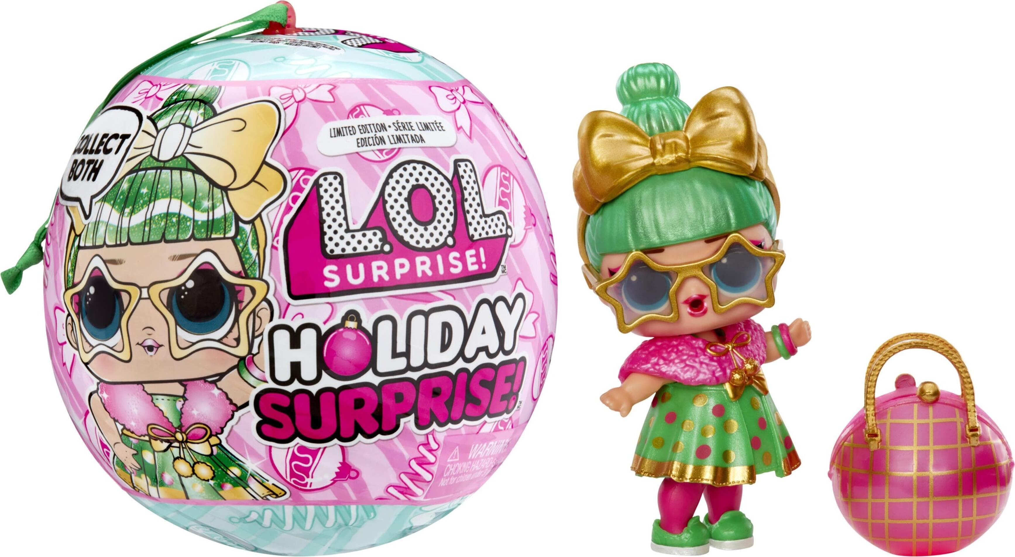 Кукла в сфера L.O.L. Surprise - Holiday Supreme, с розова връвчица за закачане