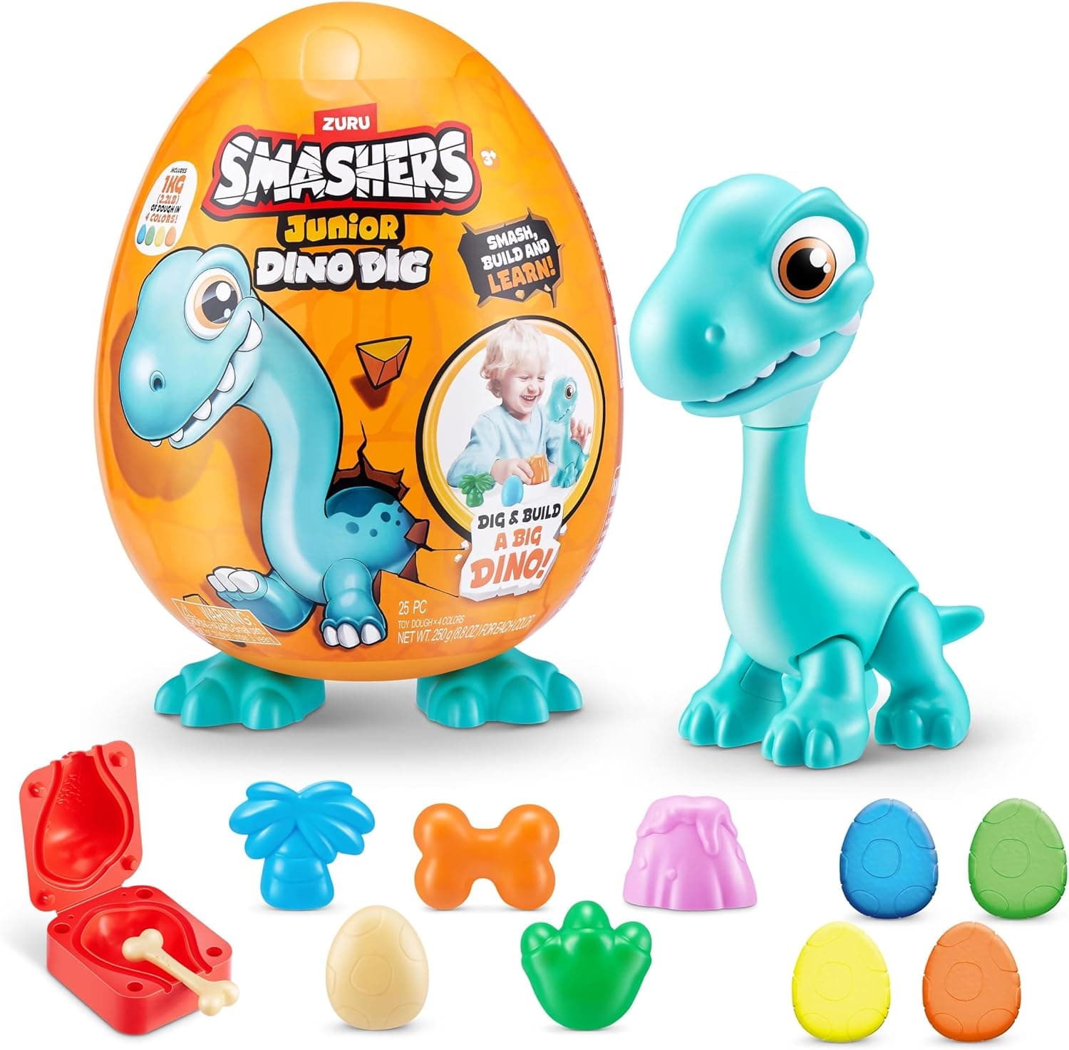 Zuru Dino Smashers - Голямо яйце фигурка на динозавър, син