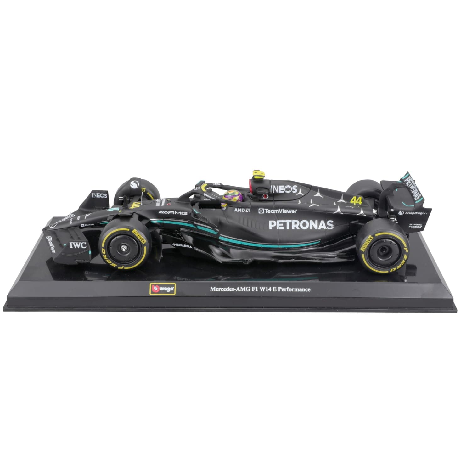 Bburago - модел на кола 1:24 - Mercedes AMG F1 W14 E Performance (с каска), номер 63 George Russel