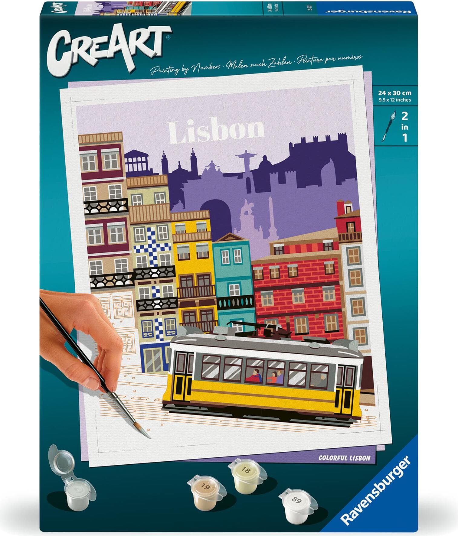 Рисувателна галерия CreArt Ravensburger - Цветен Лисабон