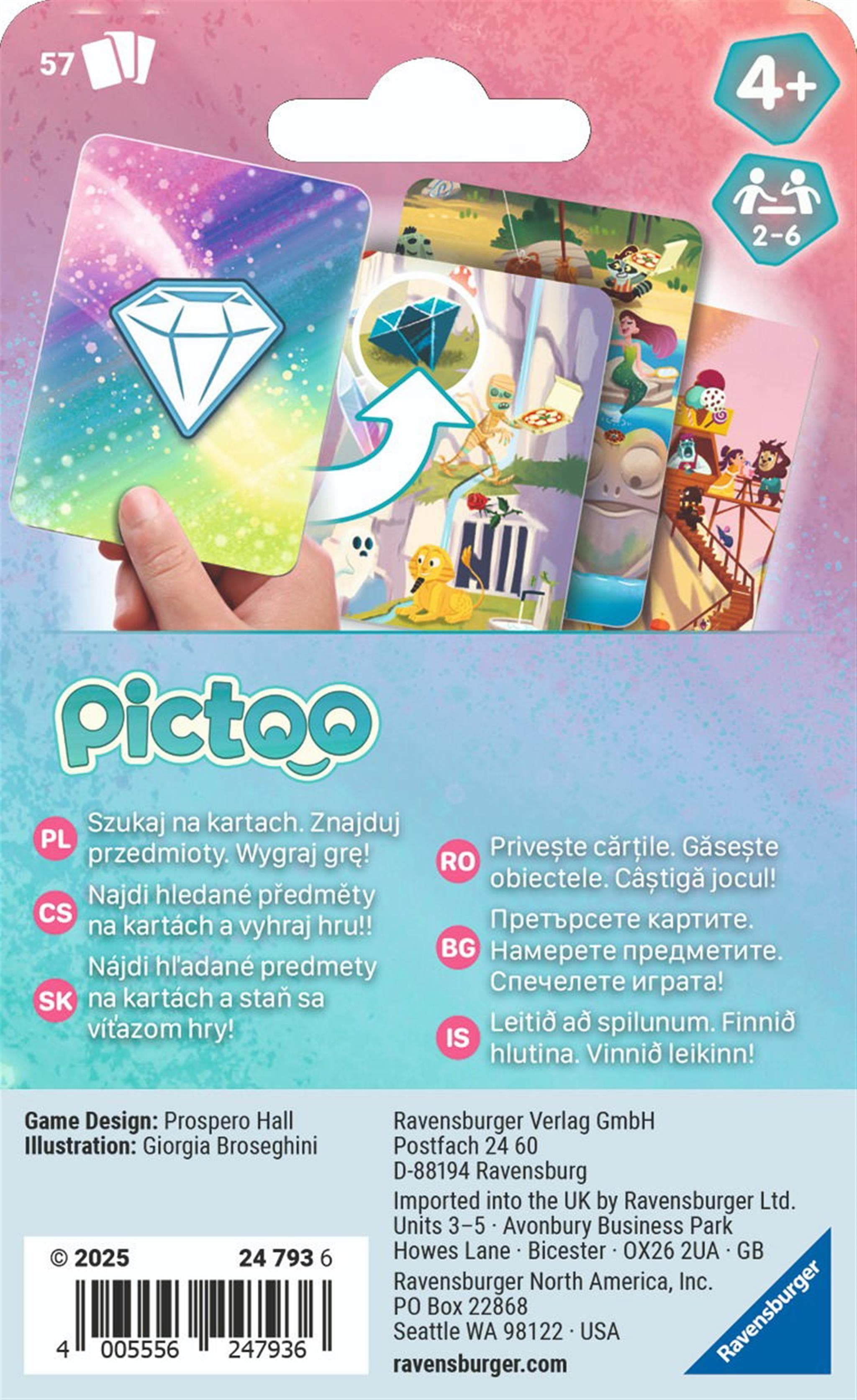 Игра с карти Ravensburger - Pictoo: Фантазия