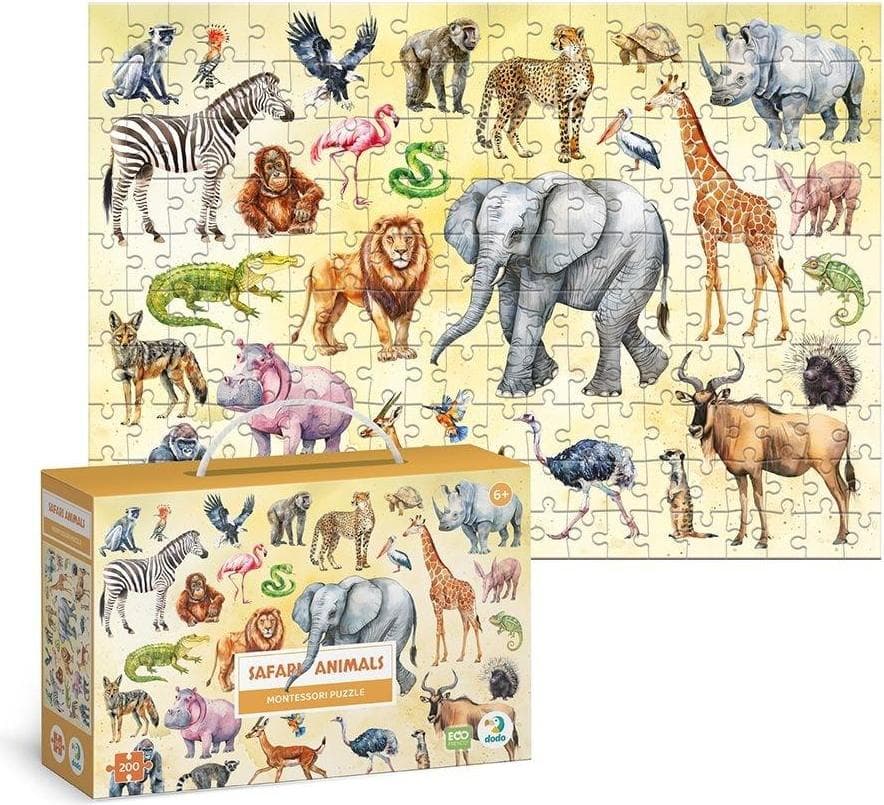 Dodo Монтесори пъзел 200 части - Сафари