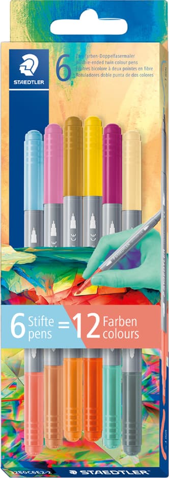 Staedtler - Двувърхи флумастери Multiversе, 6 броя, вариант 2