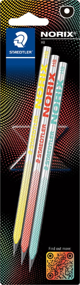 Staedtler - Моливи Norix 181 HB, 3 броя