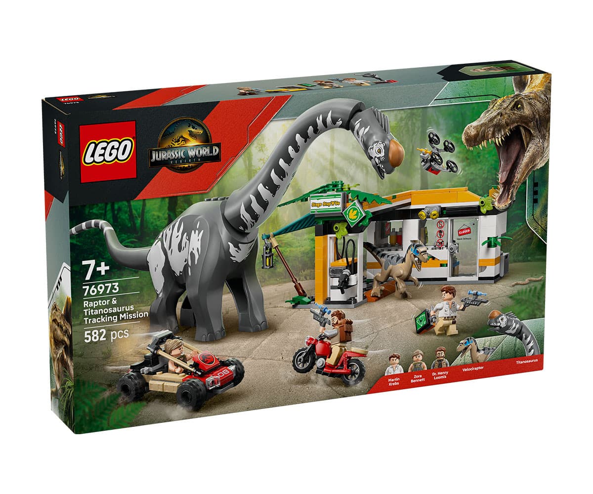 LEGO® Jurassic World™ 76973 - Мисия за проследяване на раптор и титанозавър