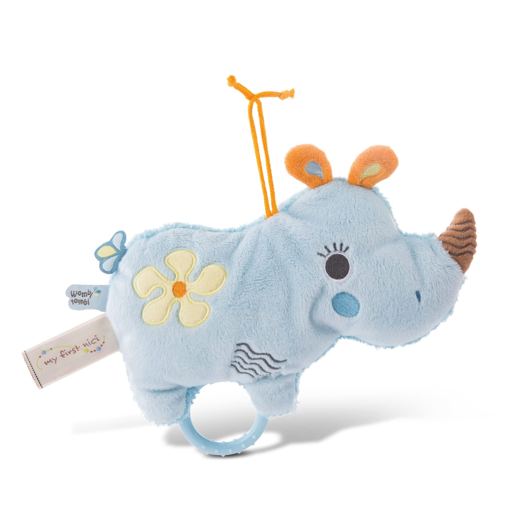 NICI Музикална играчка Носорогът Мануфи, 20 см. 0+ месеца