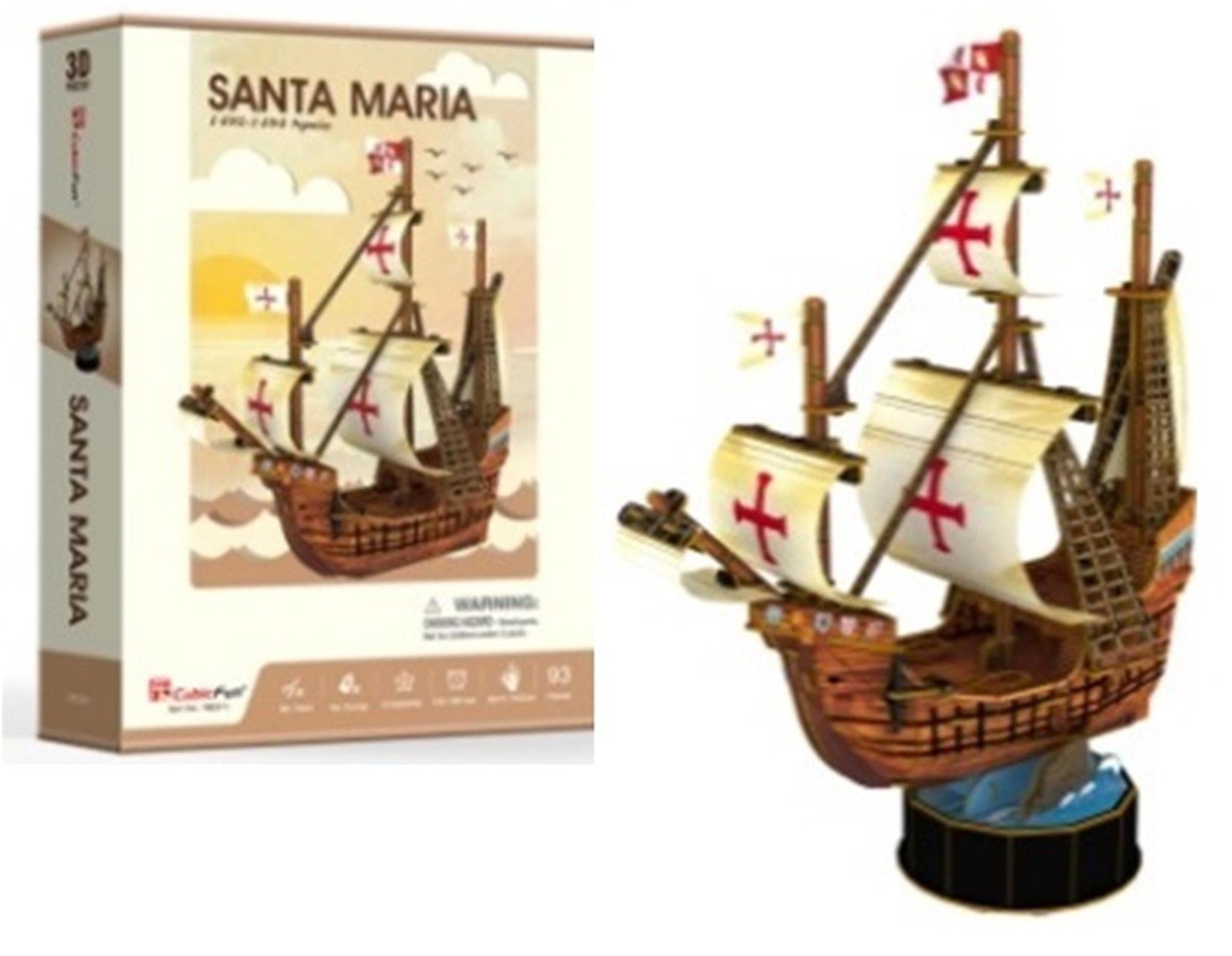 CubicFun 3D Пъзел КОРАБ SANTA MARIA T4031h