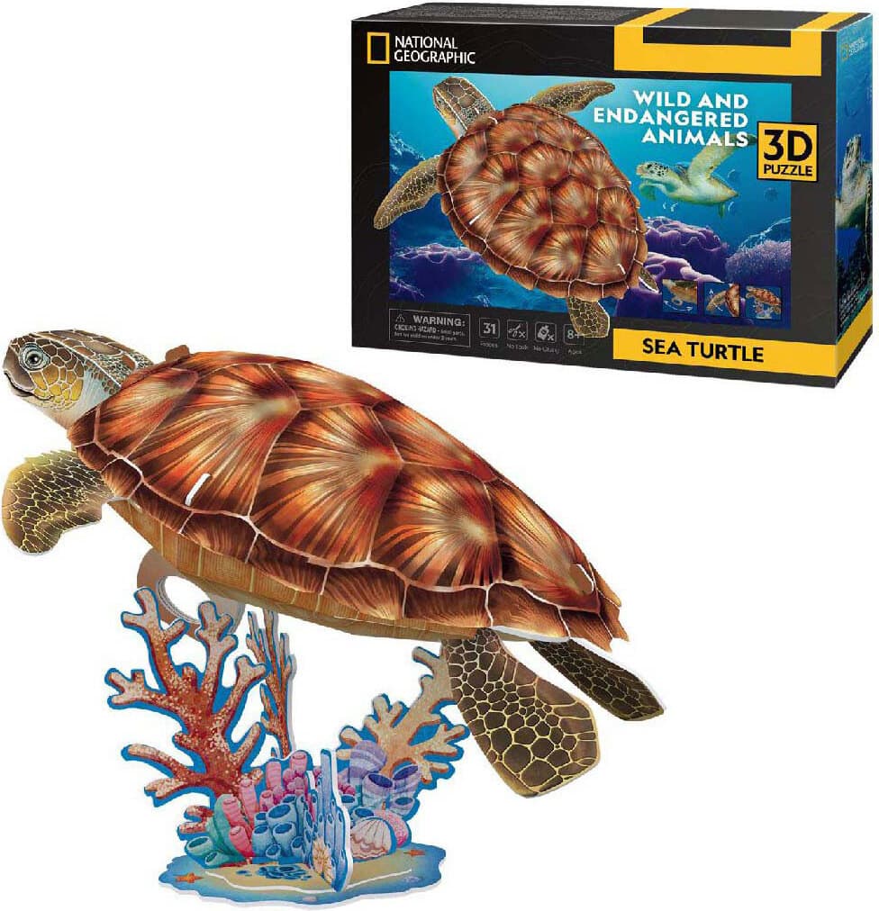 CubicFun Пъзел 3D National Geographic Морска Костенурка 31ч.