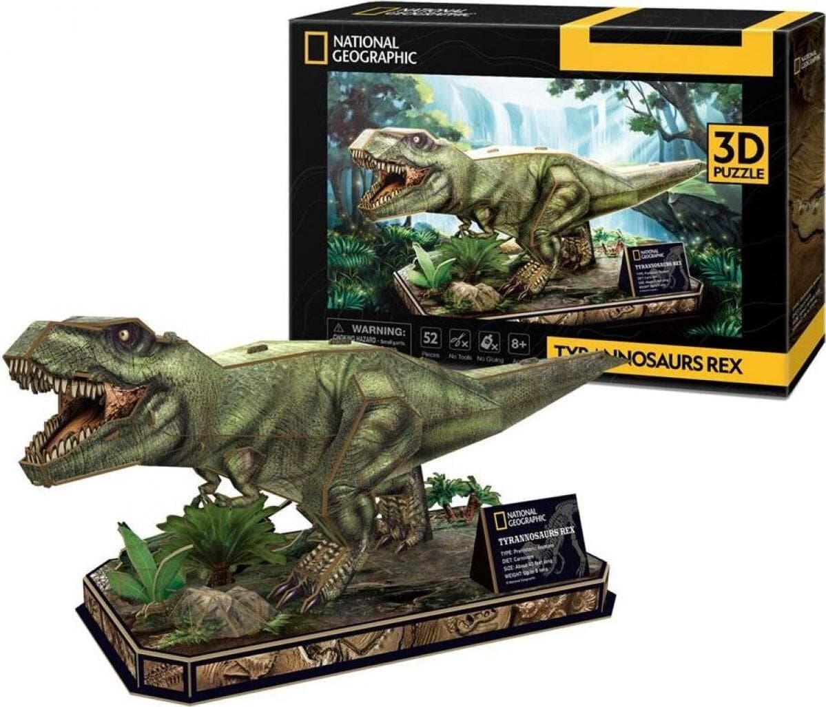 CubicFun Пъзел 3D National Geographic Tyrannosaurus Rex 52ч.