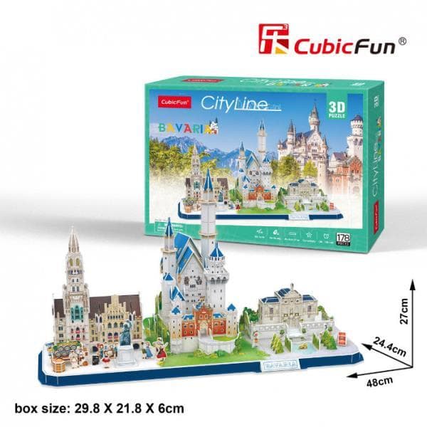 CubicFun 3D Пъзел CITY LINE BAVARIA