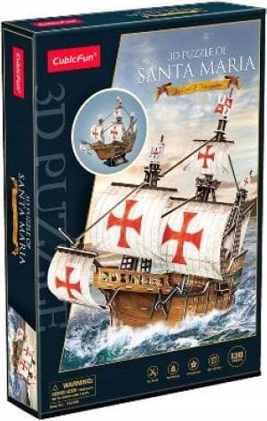 CubicFun 3D Пъзел кораб Santa Maria 204ч.
