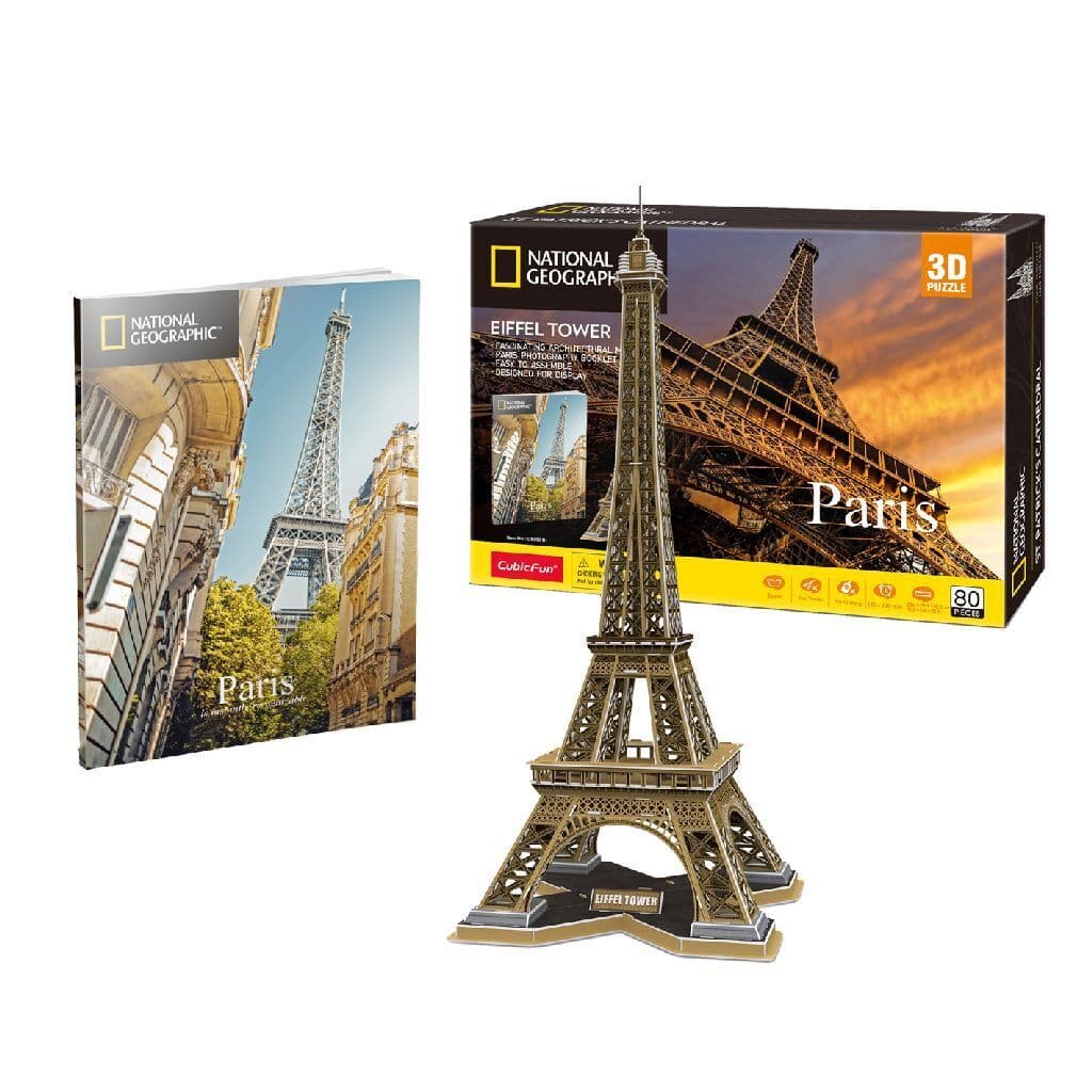 CubicFun Пъзел 3D National Geographic Eiffel Tower (Paris) 80ч.