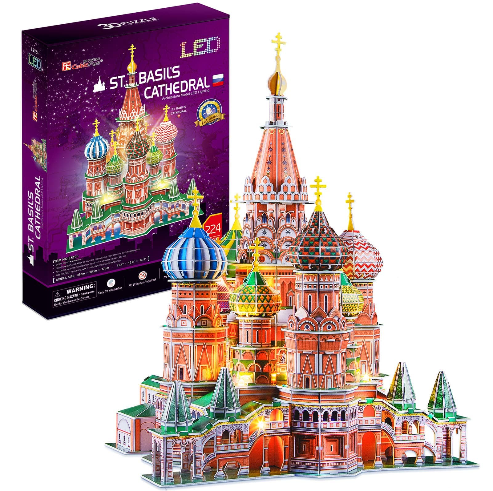 CubicFun 3D Пъзел ST.BASIL'S CATHEDRAL L519h